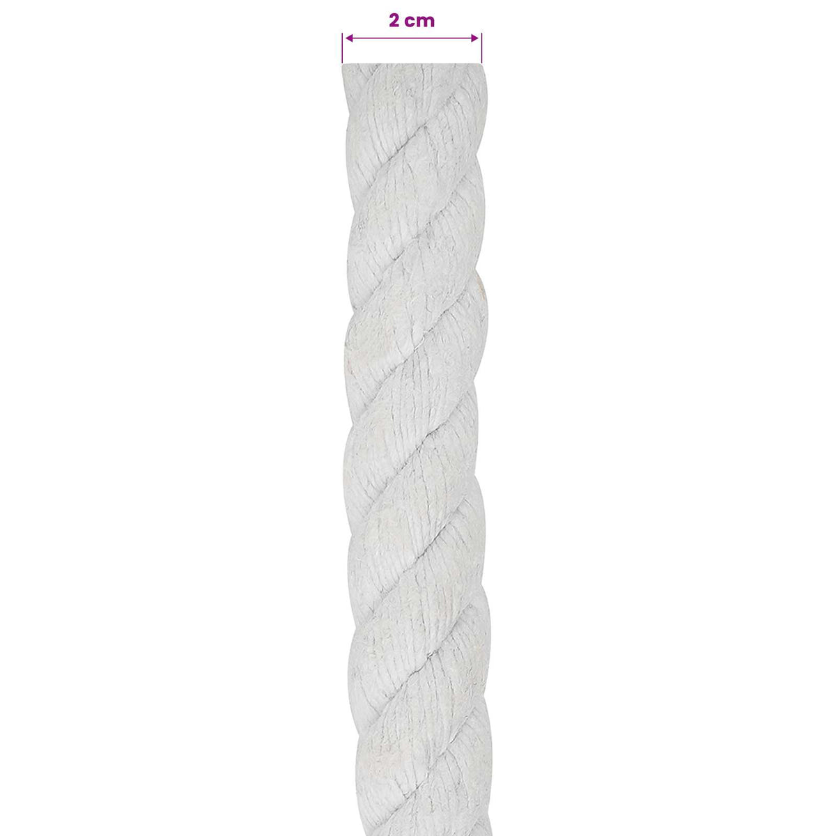 Cotton Rope 20 mm 25 m White 100% Cotton