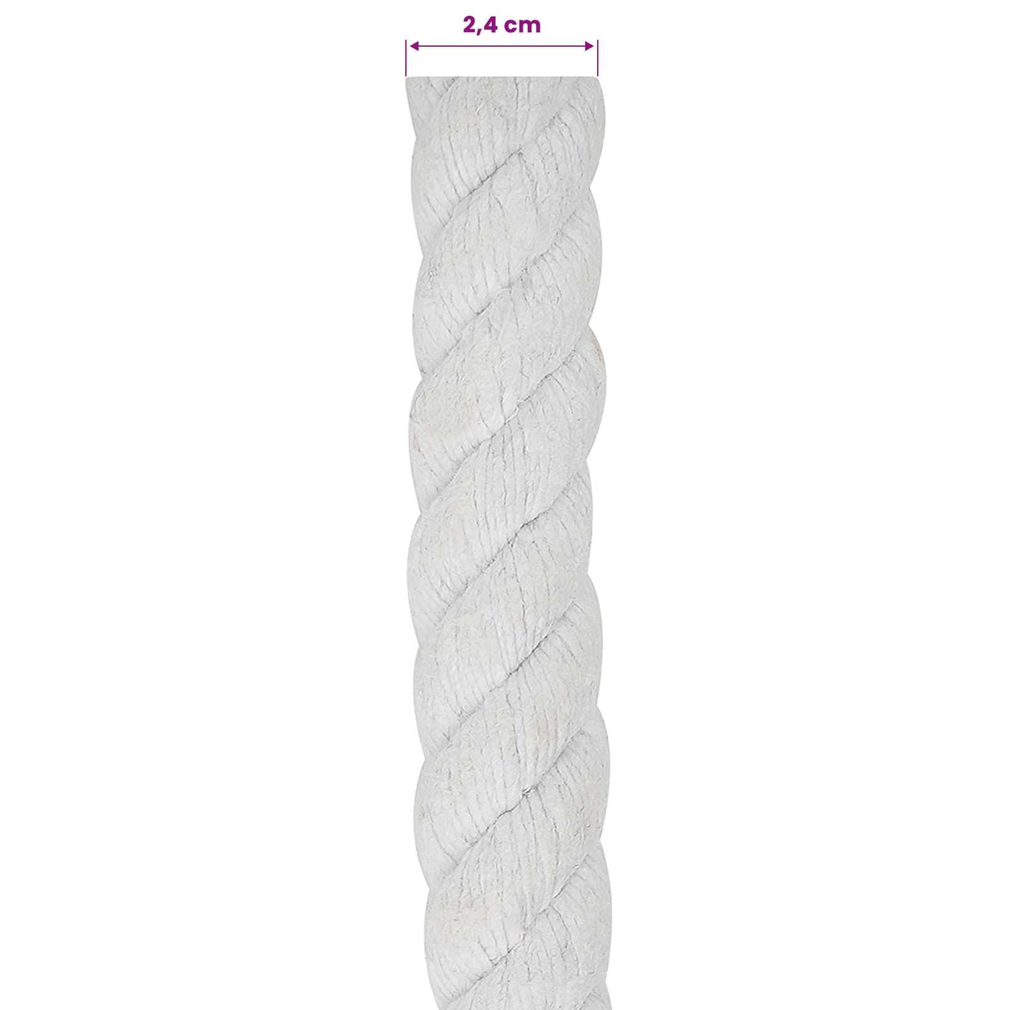 Cotton Rope 24 mm 50 m White 100% Cotton