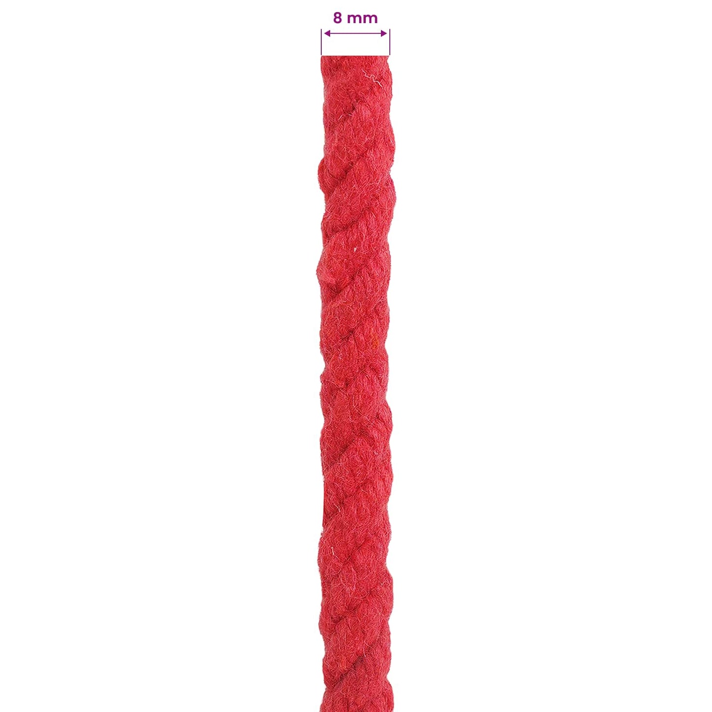 Cotton Rope 8 mm 500 m Red 100% Cotton