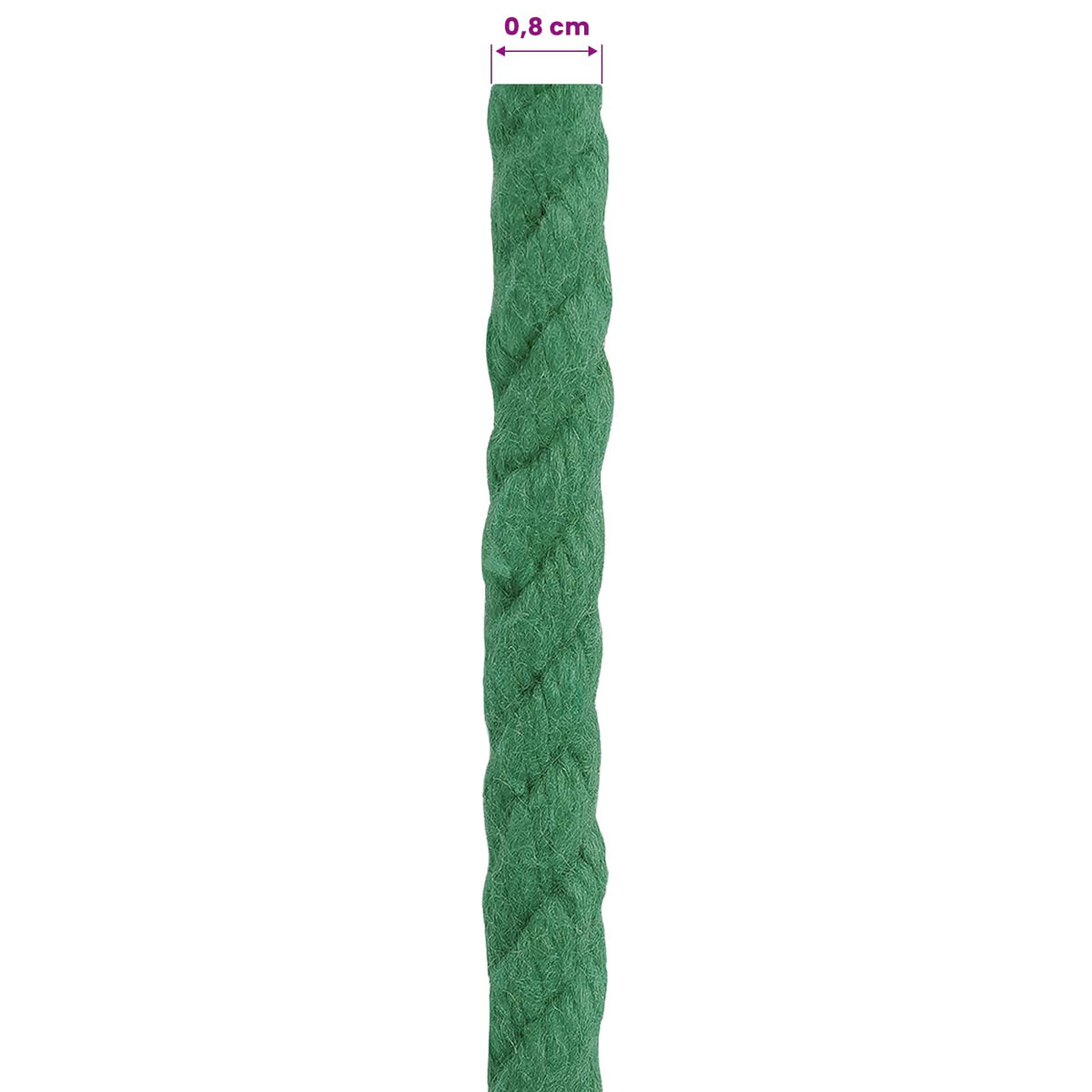Cotton Rope 8 mm 100 m Green 100% Cotton
