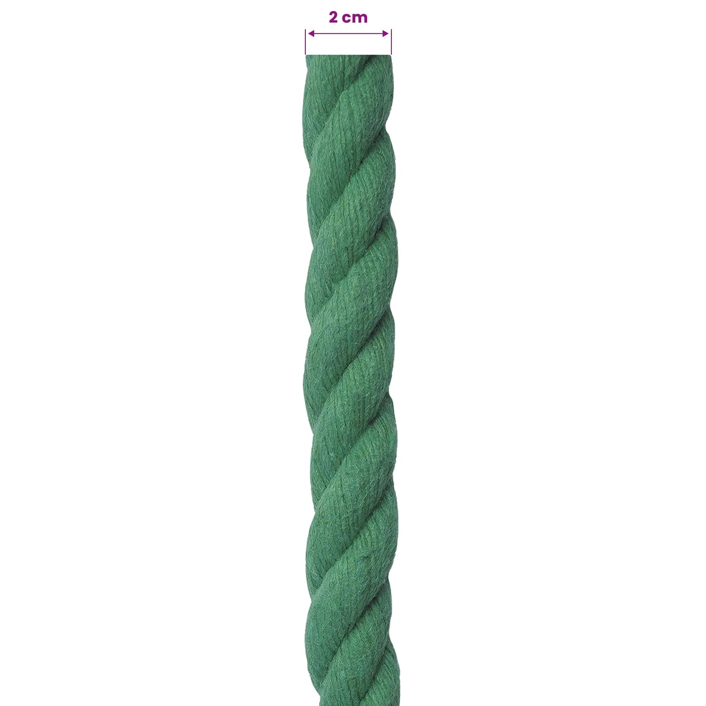 Rope Green 2 x 2 x 10000 cm Cotton
