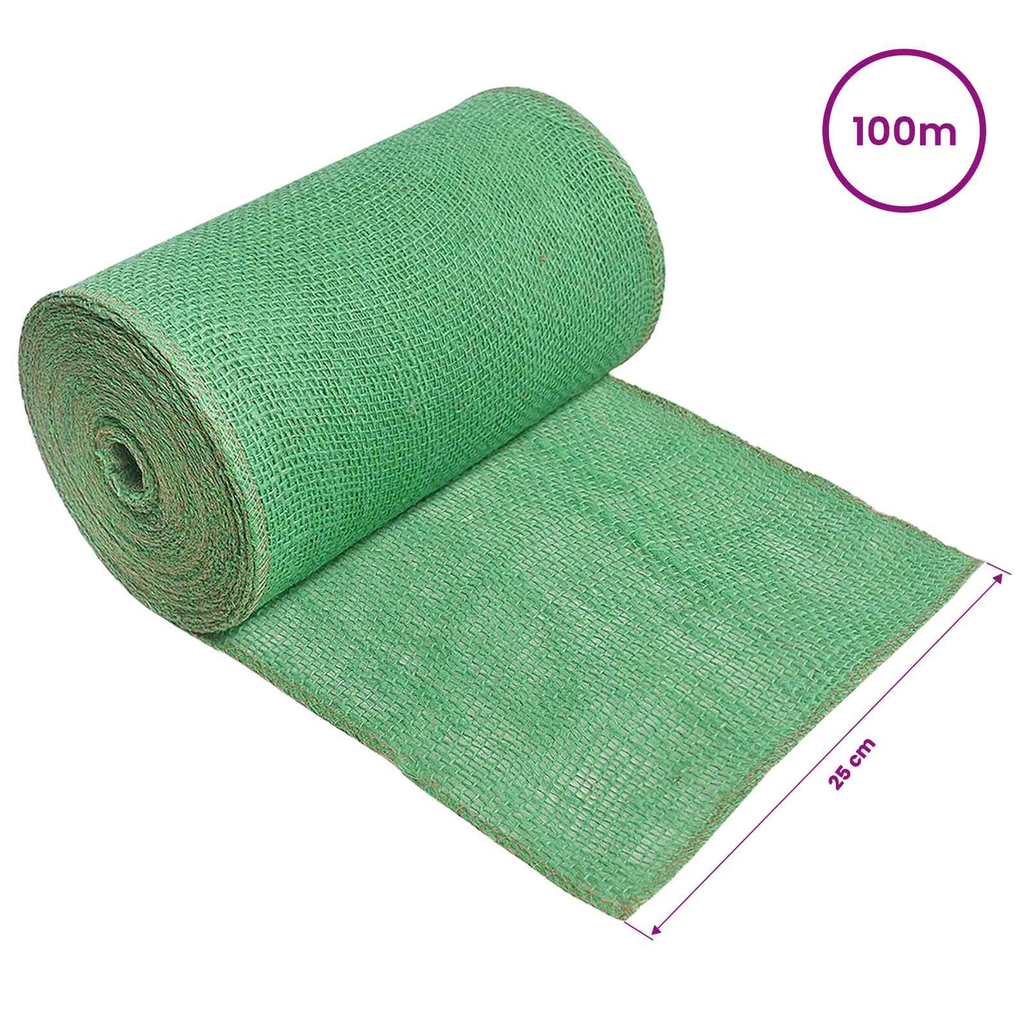 Jute Roll 25 x 10000 cm Green