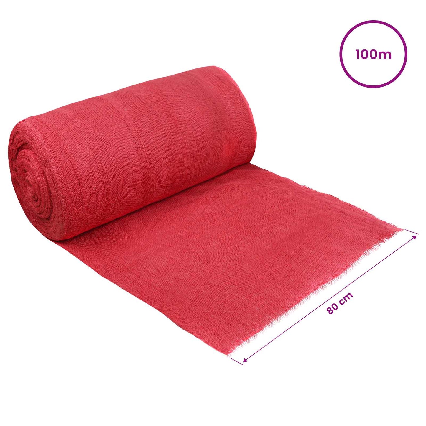 Jute Roll 160 x 10000 cm Red