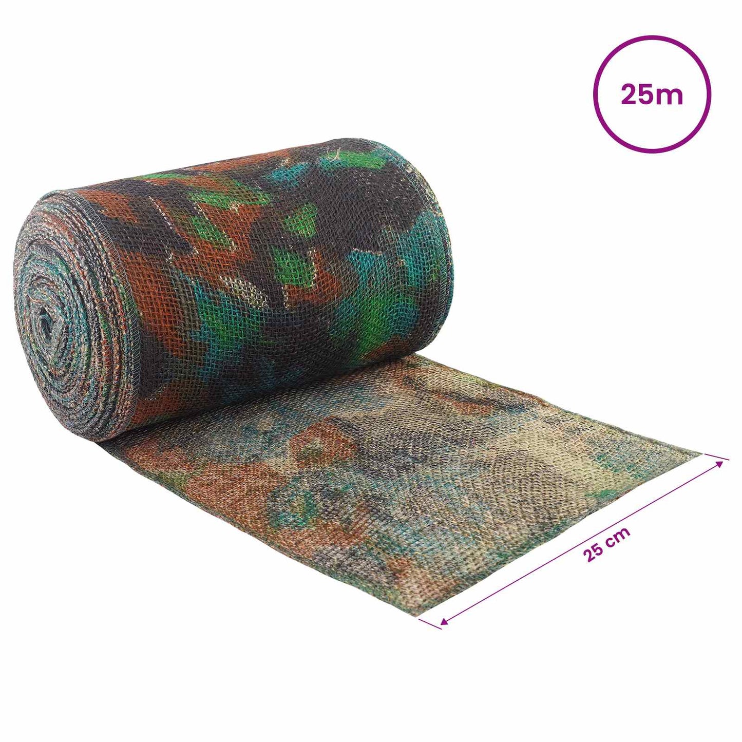 Jute Roll 25 x 2500 cm Camouflage
