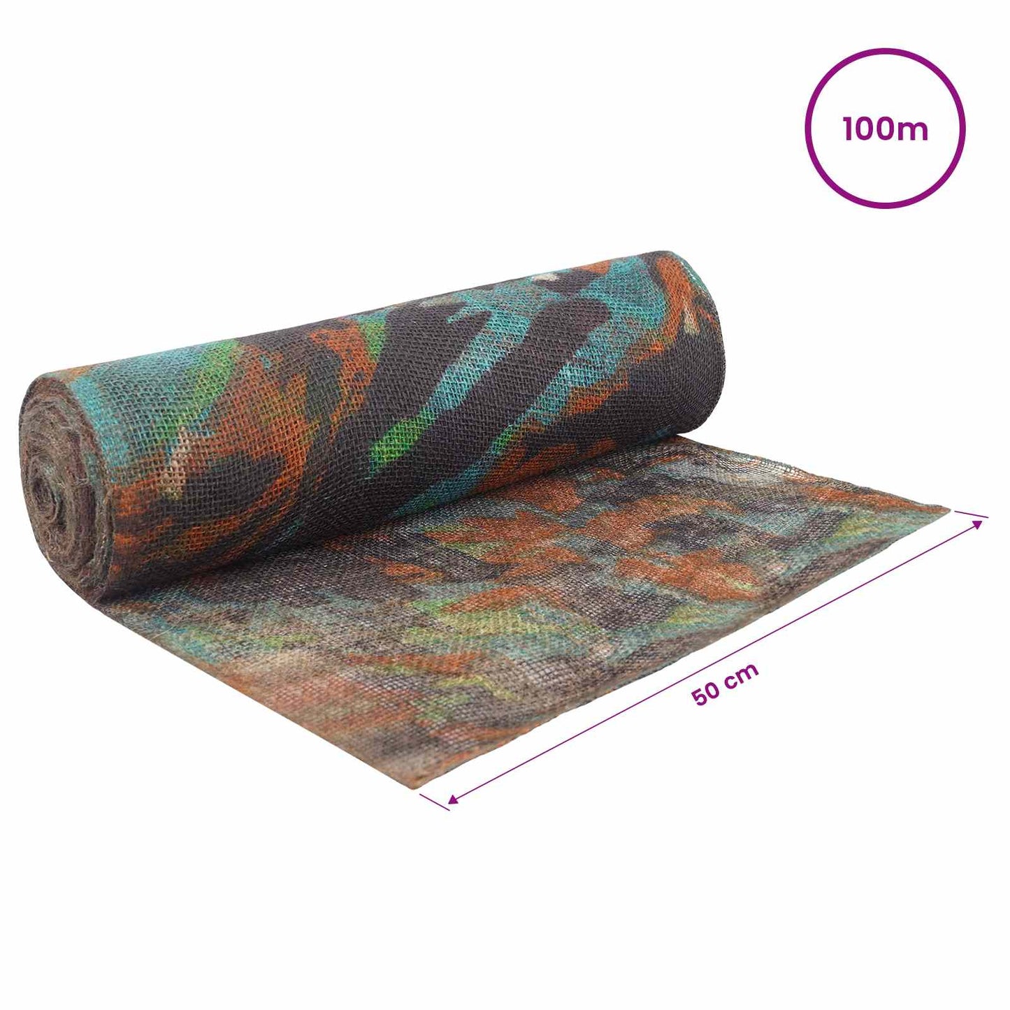 Jute Roll 50 x 10000 cm Camouflage