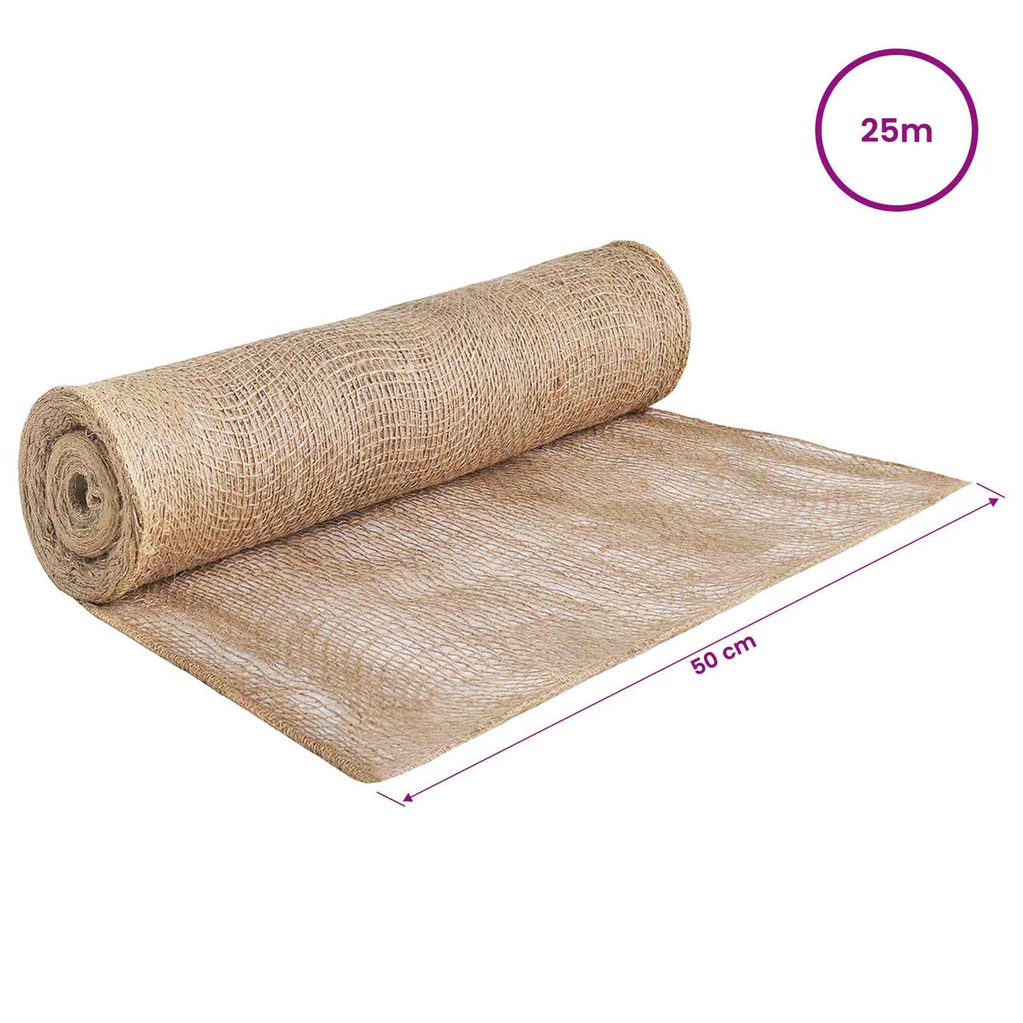 Garden Jute Netting 50 x 2500 cm 90 Natural