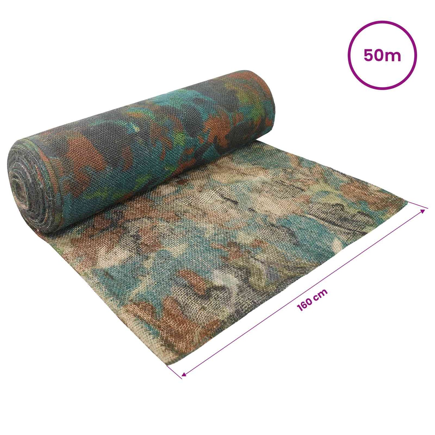 Jute Roll 160 x 5000 cm Camouflage