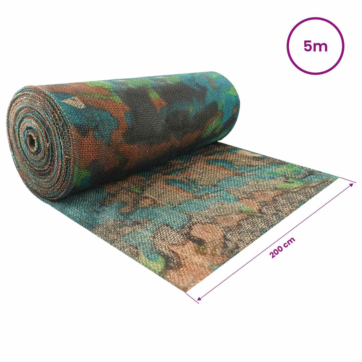 Jute Roll Camouflage 200 x 500 cm