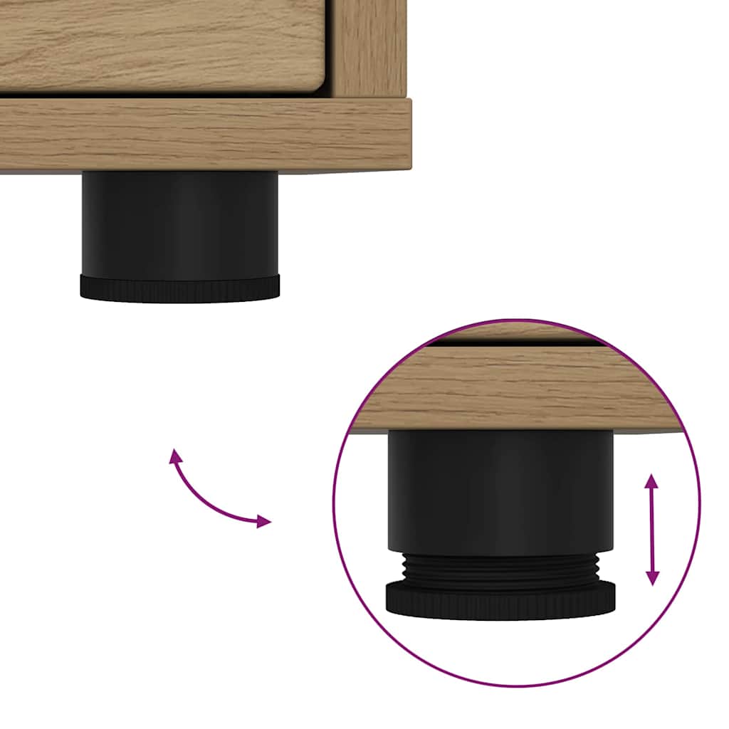 Bedside Tables with Drawer 2 pcs Artisan Oak 30.5 x 30 x 43 cm
