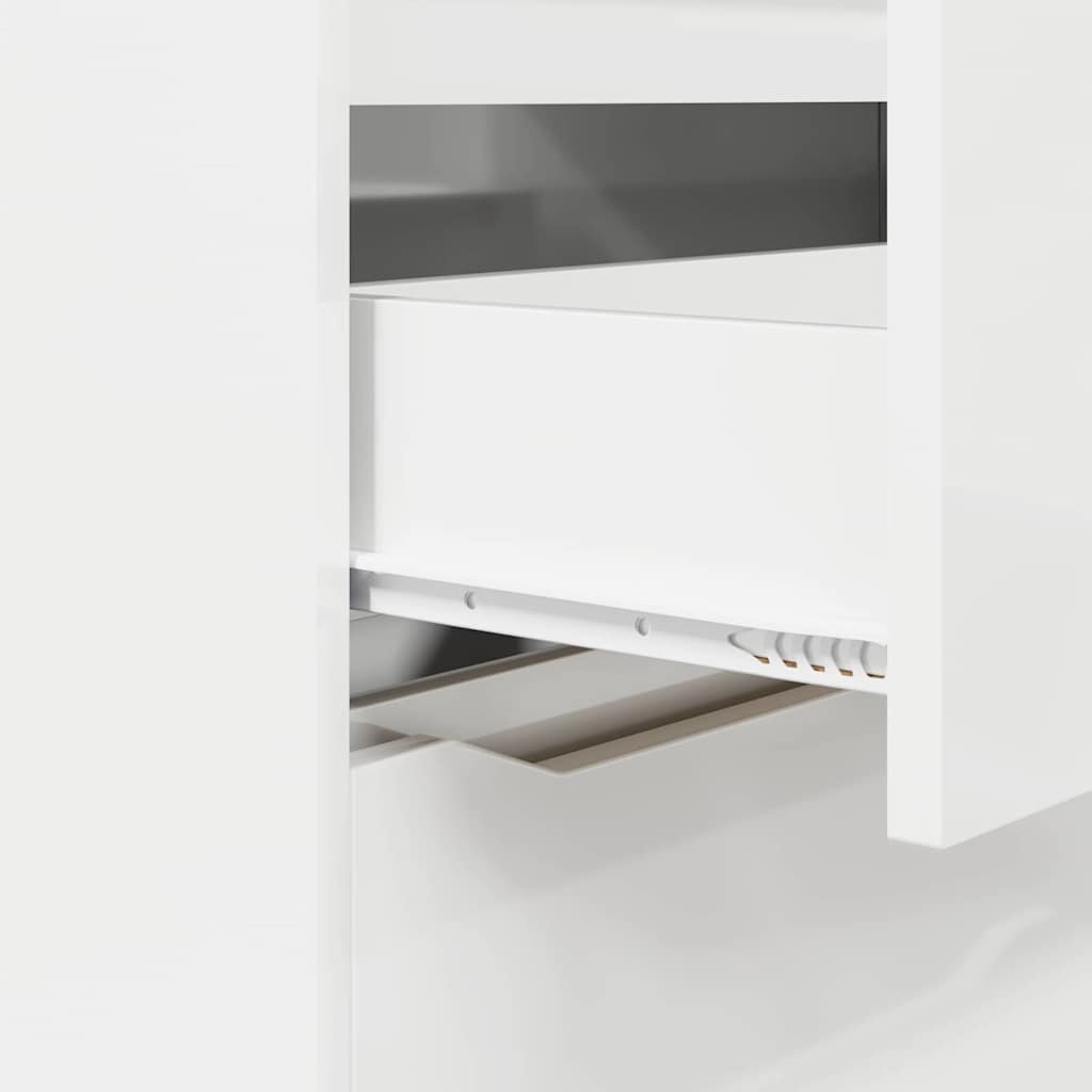 Storage Cabinet High Gloss White 80 x 48 x 57 cm