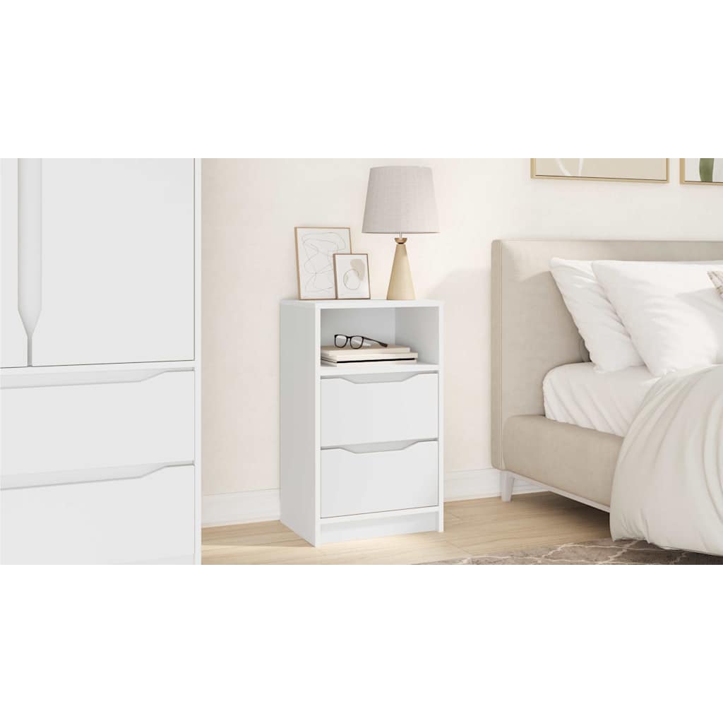 Bedside Table White 40 x 30 x 467 cm Engineered Wood