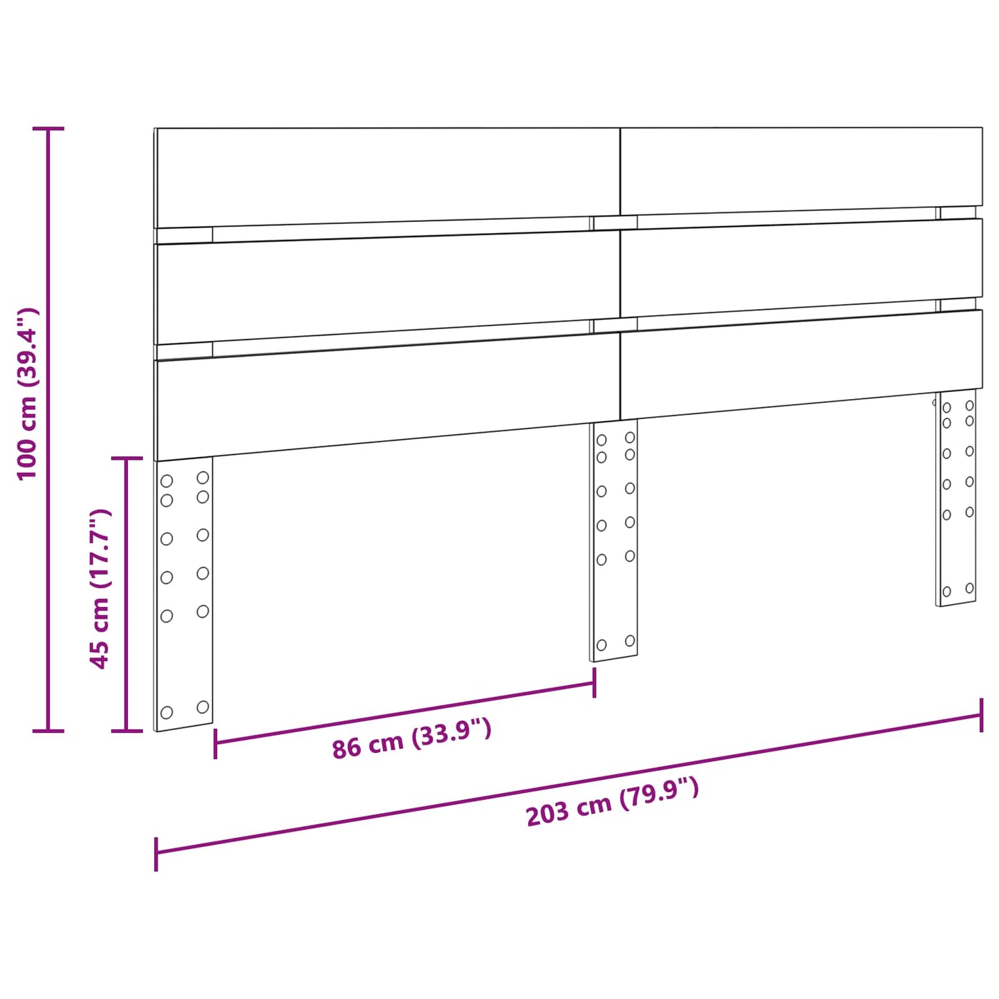 Headboard Sonoma Oak Engineered Wood