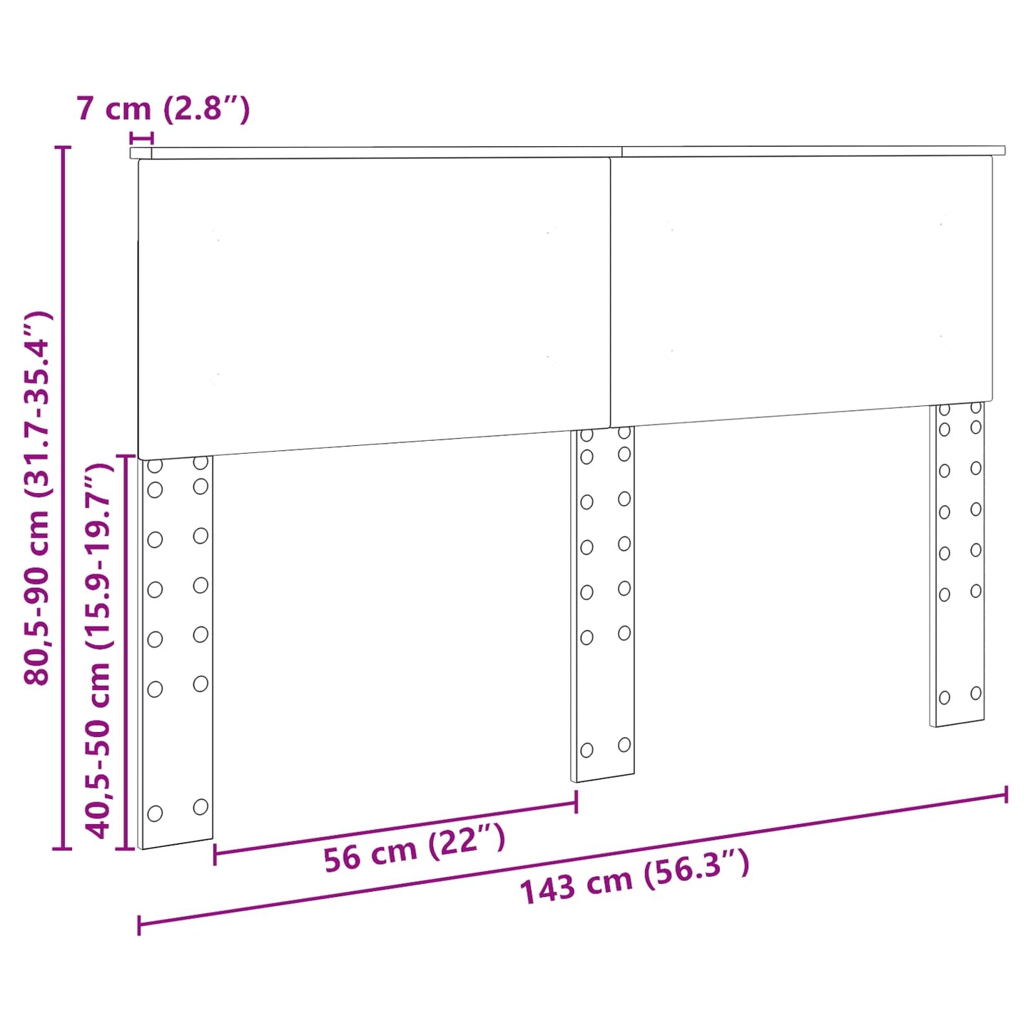 Headboard White Engineered wood