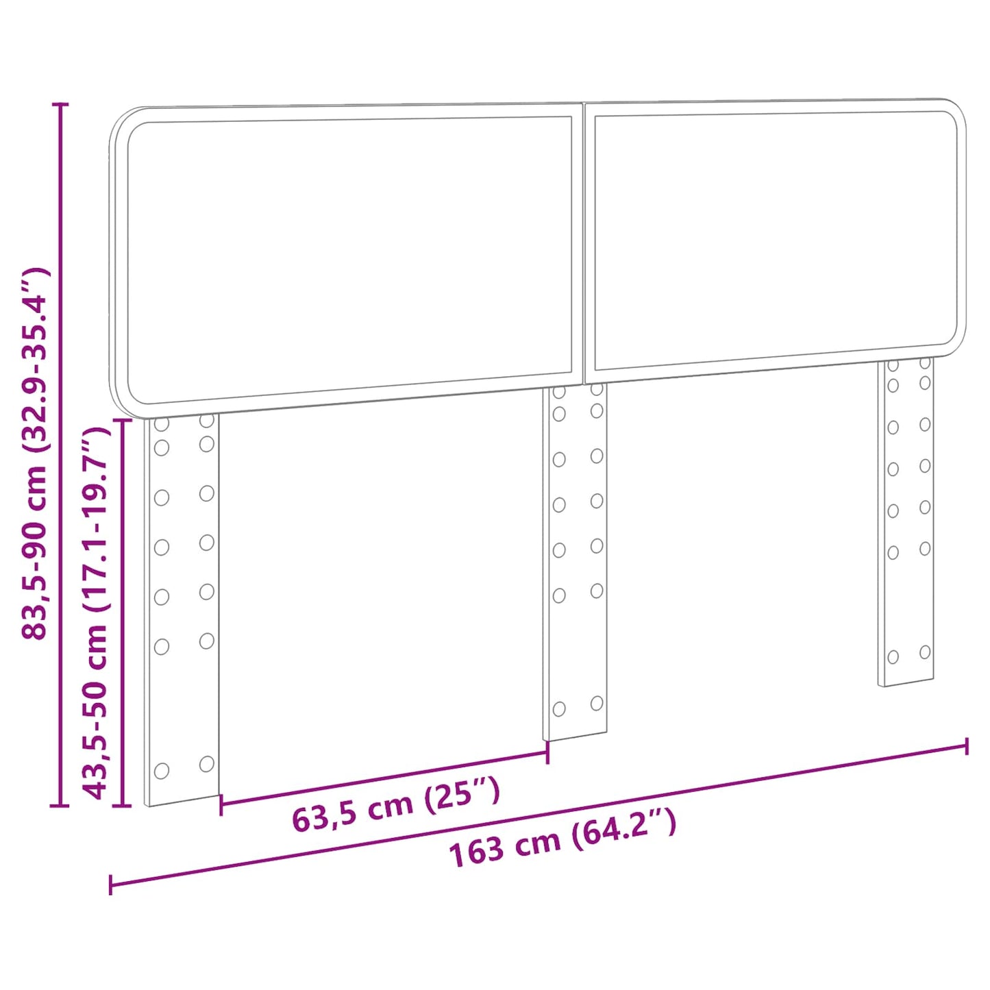 Headboard White Engineered wood