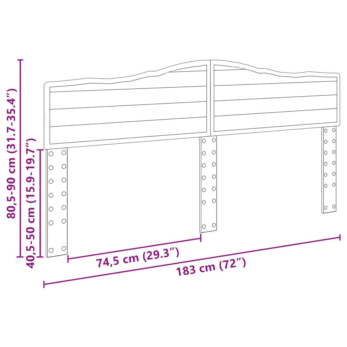 Headboard White Engineered wood