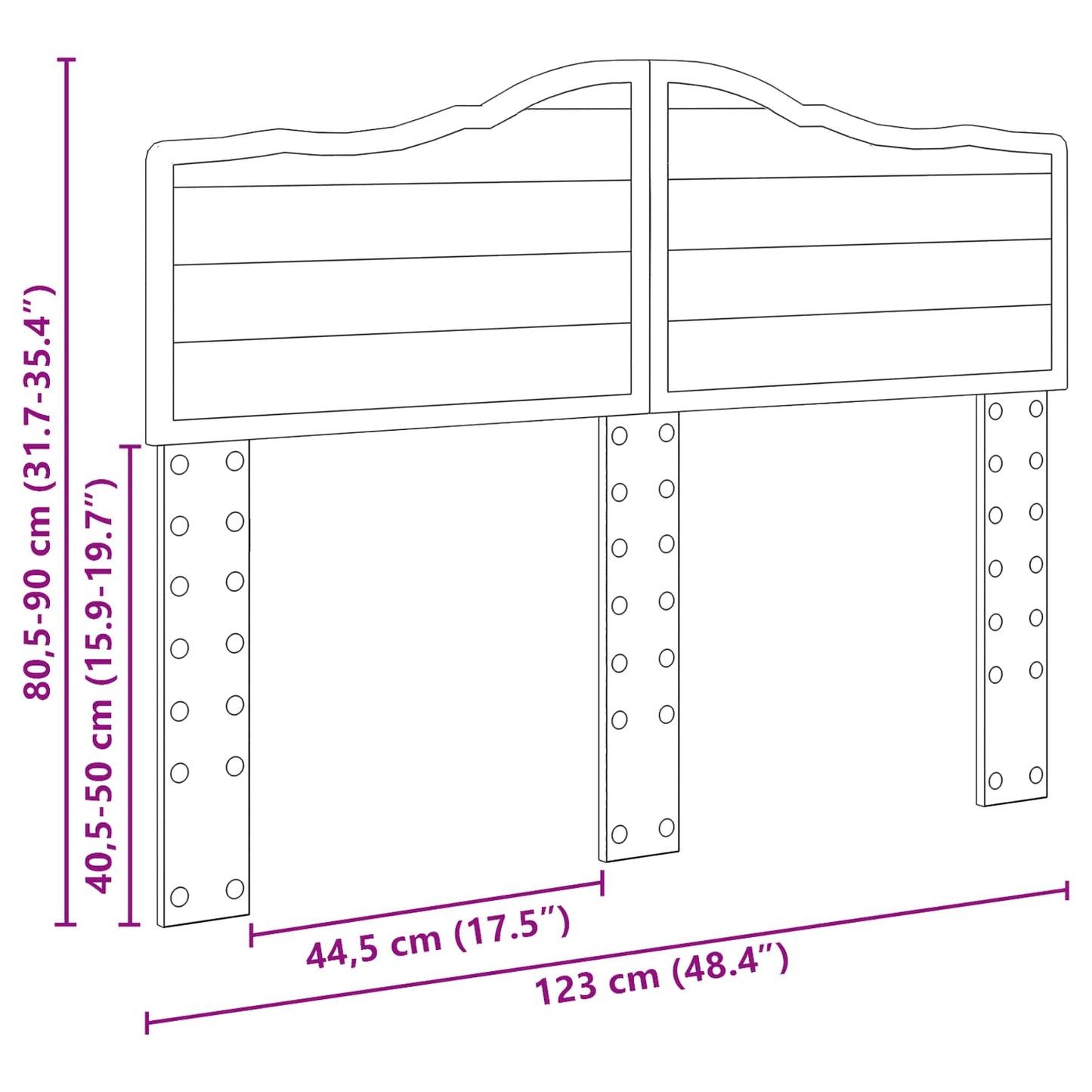 Headboard White Engineered wood