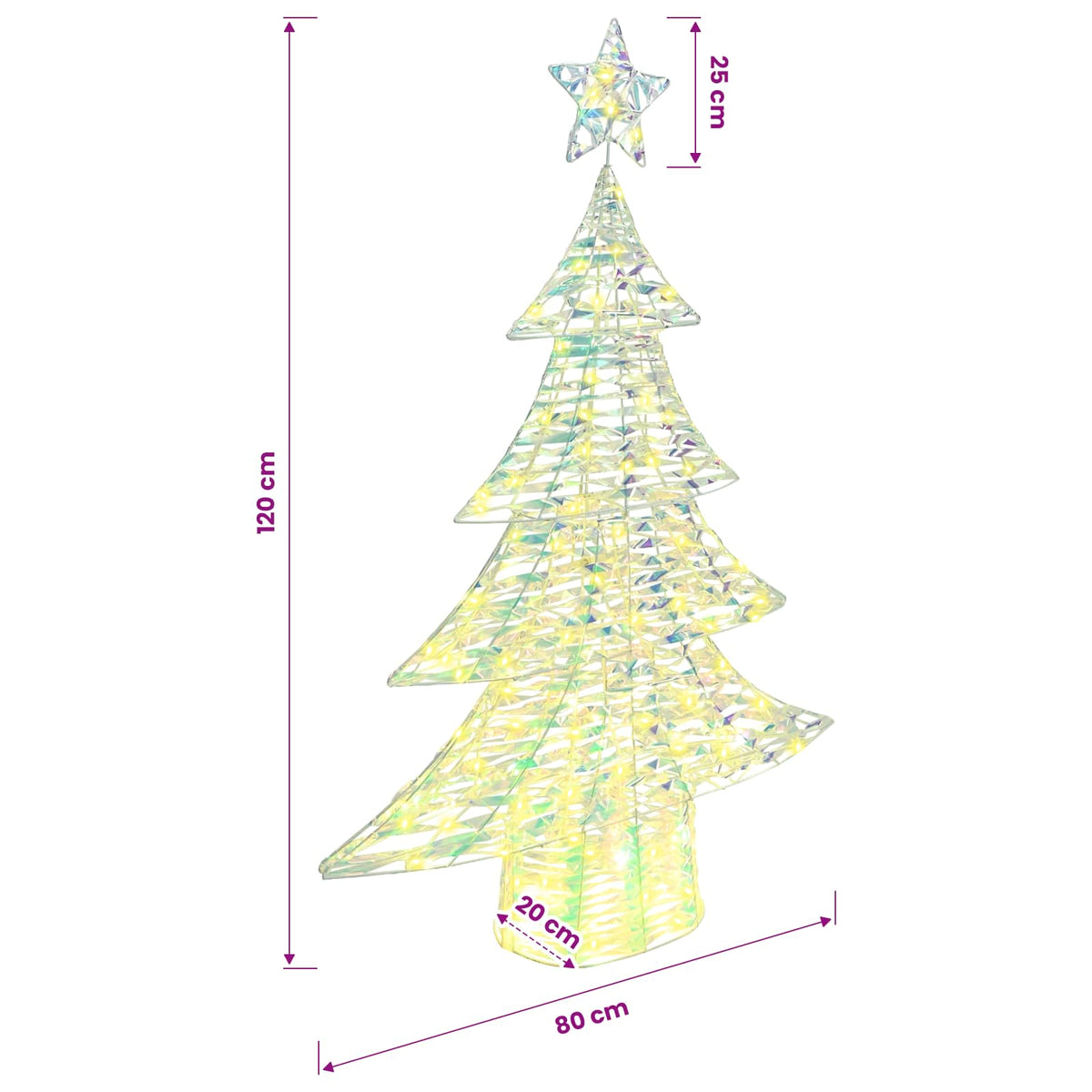 Christmas Tree Warm white 120 cm PET 120 LEDs