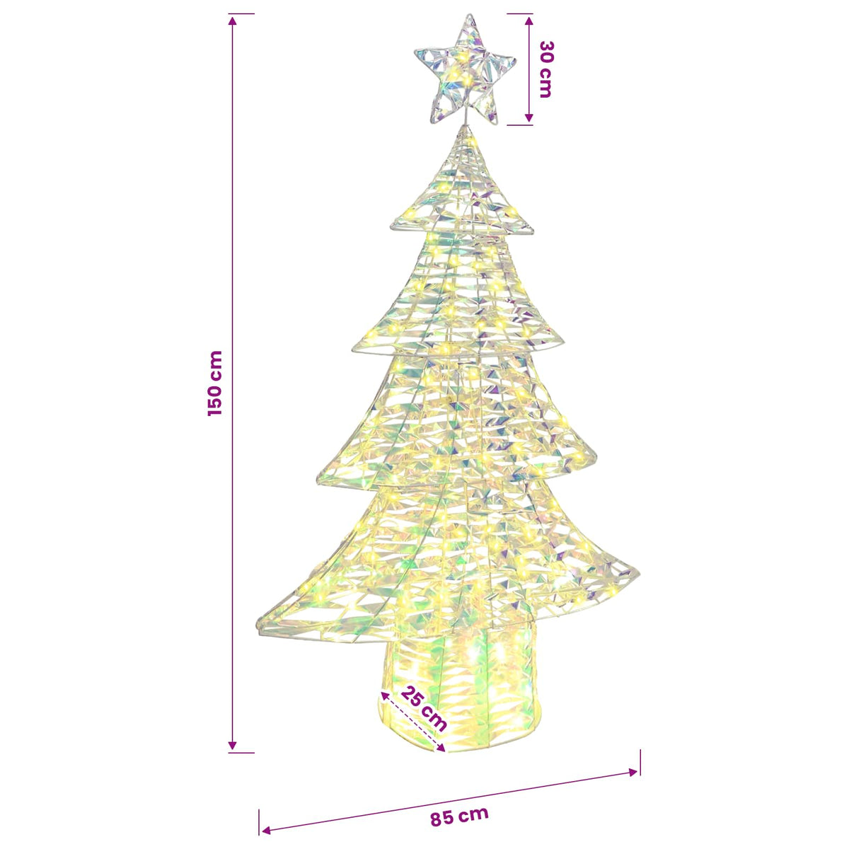 Christmas Tree Warm white 150 cm PET 160 LEDs
