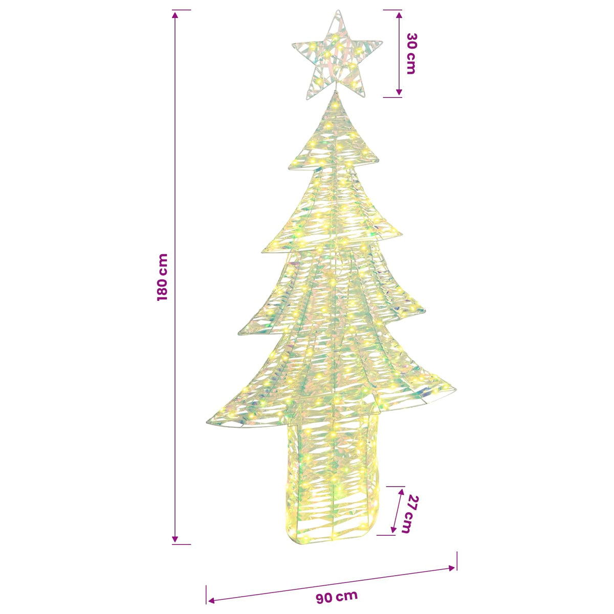 Christmas Tree Warm white 180 cm PET 240 LEDs