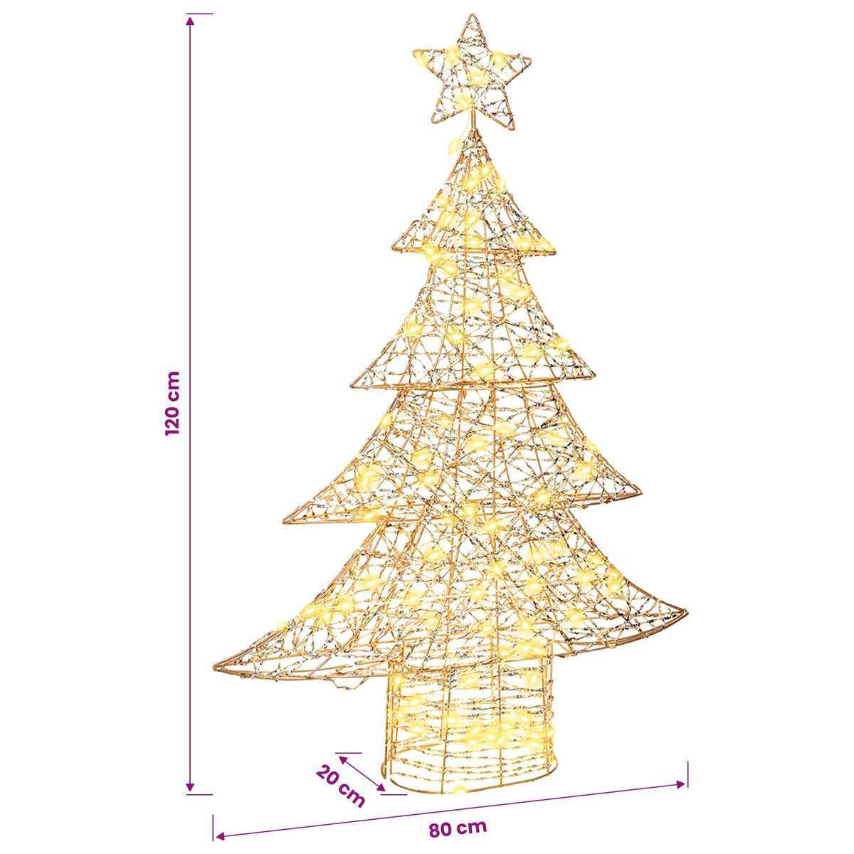 Christmas Tree Warm white 120 cm PET 120 LEDs