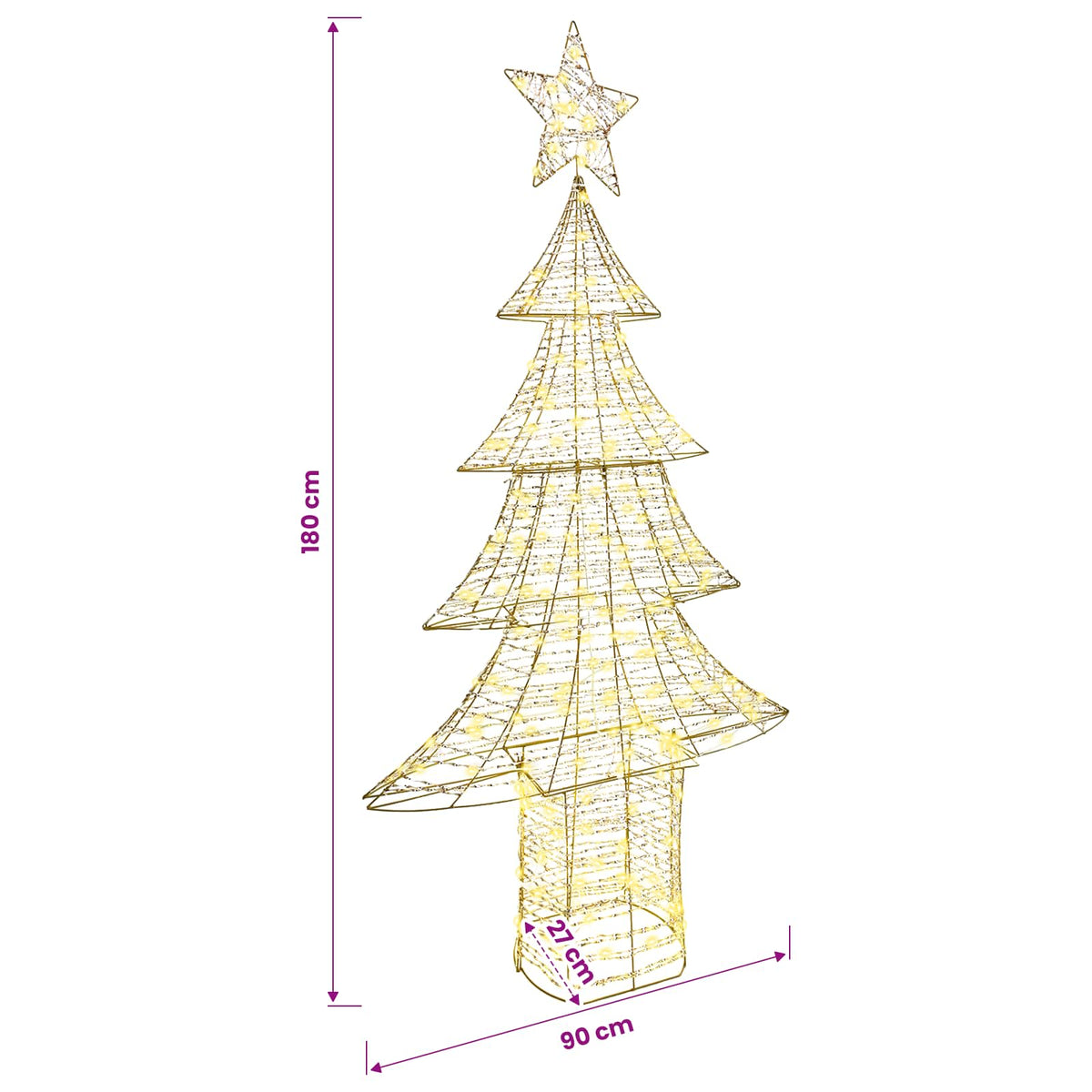 Christmas Tree Warm white 180 cm PET 240 LEDs