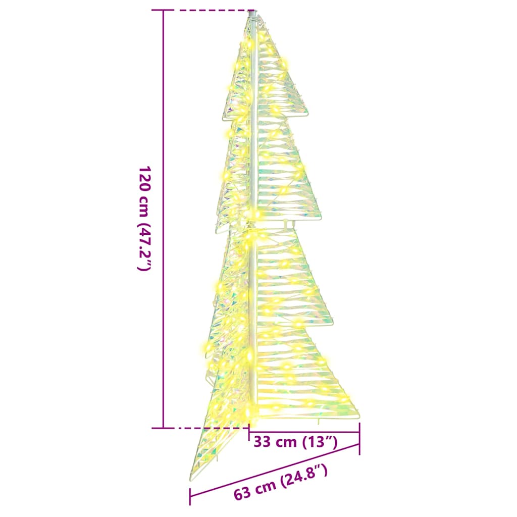 Christmas Tree with 100 LEDs Warm White 120 cm PET
