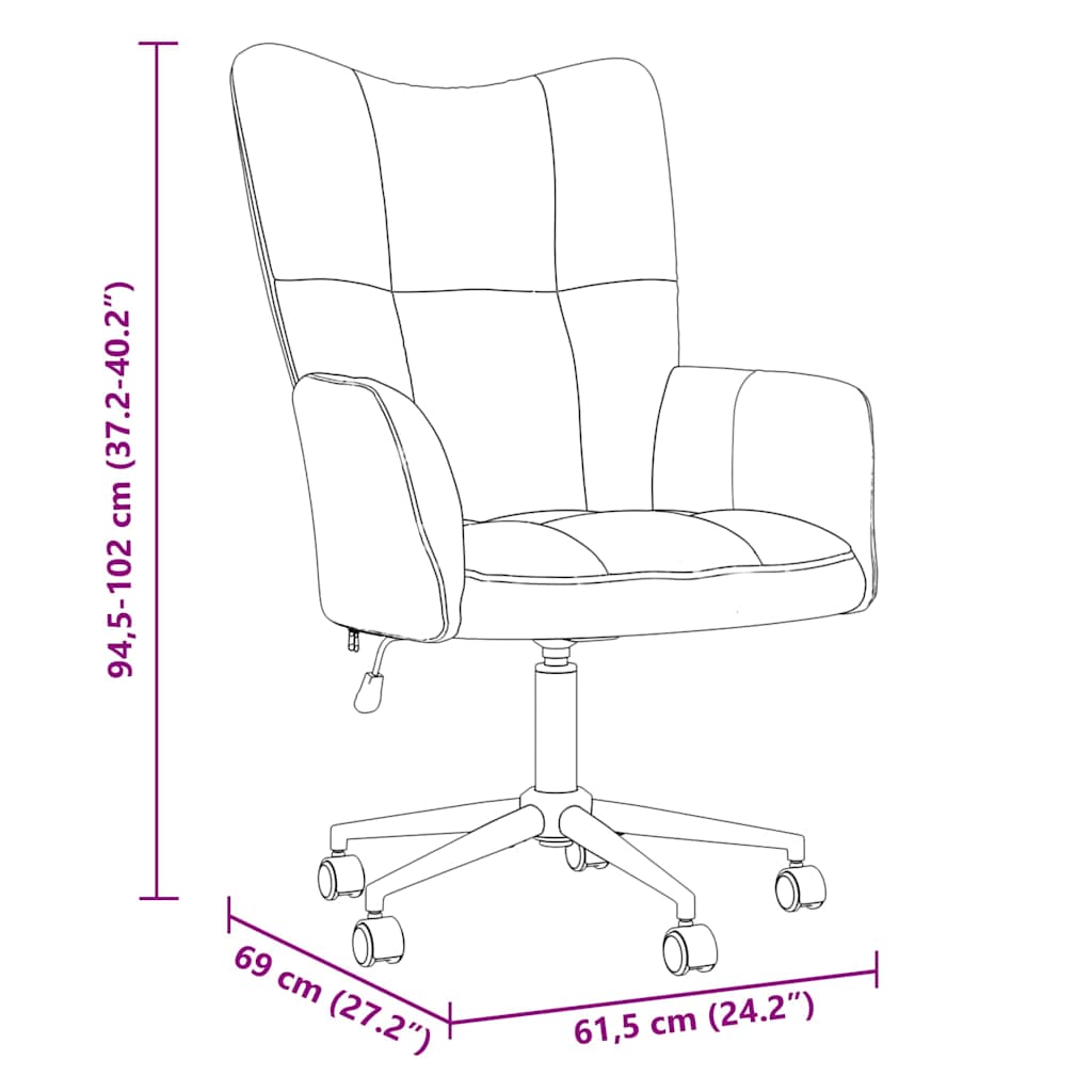 Relaxing Chair with Wheels Light Grey Velvet