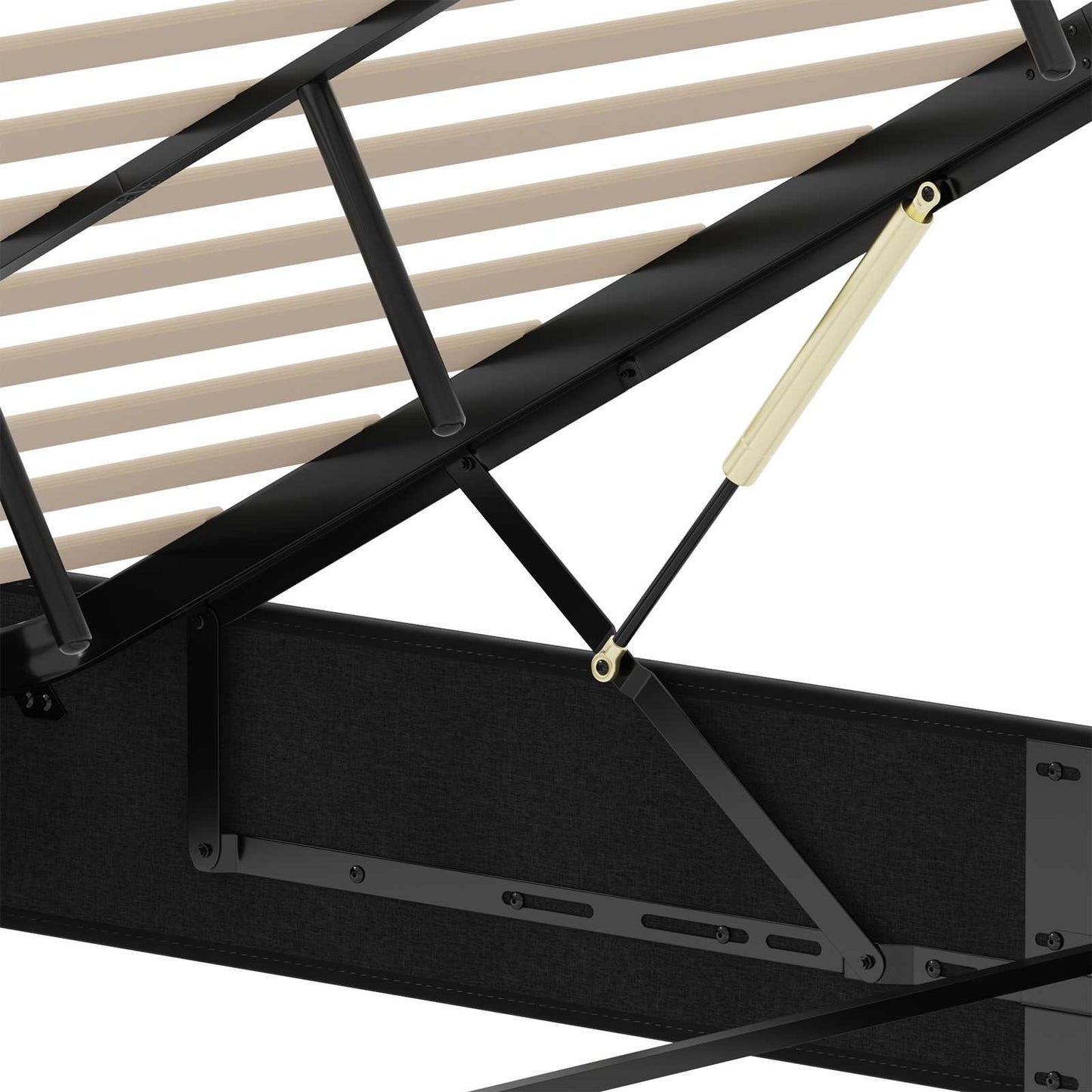 Ottoman Bed Frame Black King Size Velvet