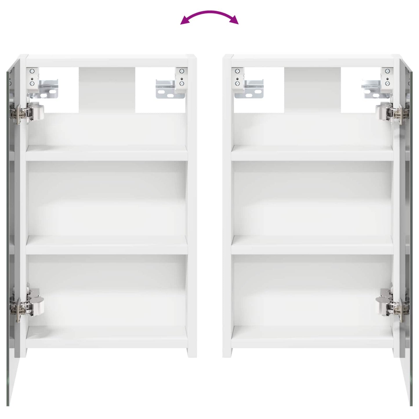 Bathroom Cabinet Set 3 pcs 80 x 10.5 x 50 cm Engineered wood