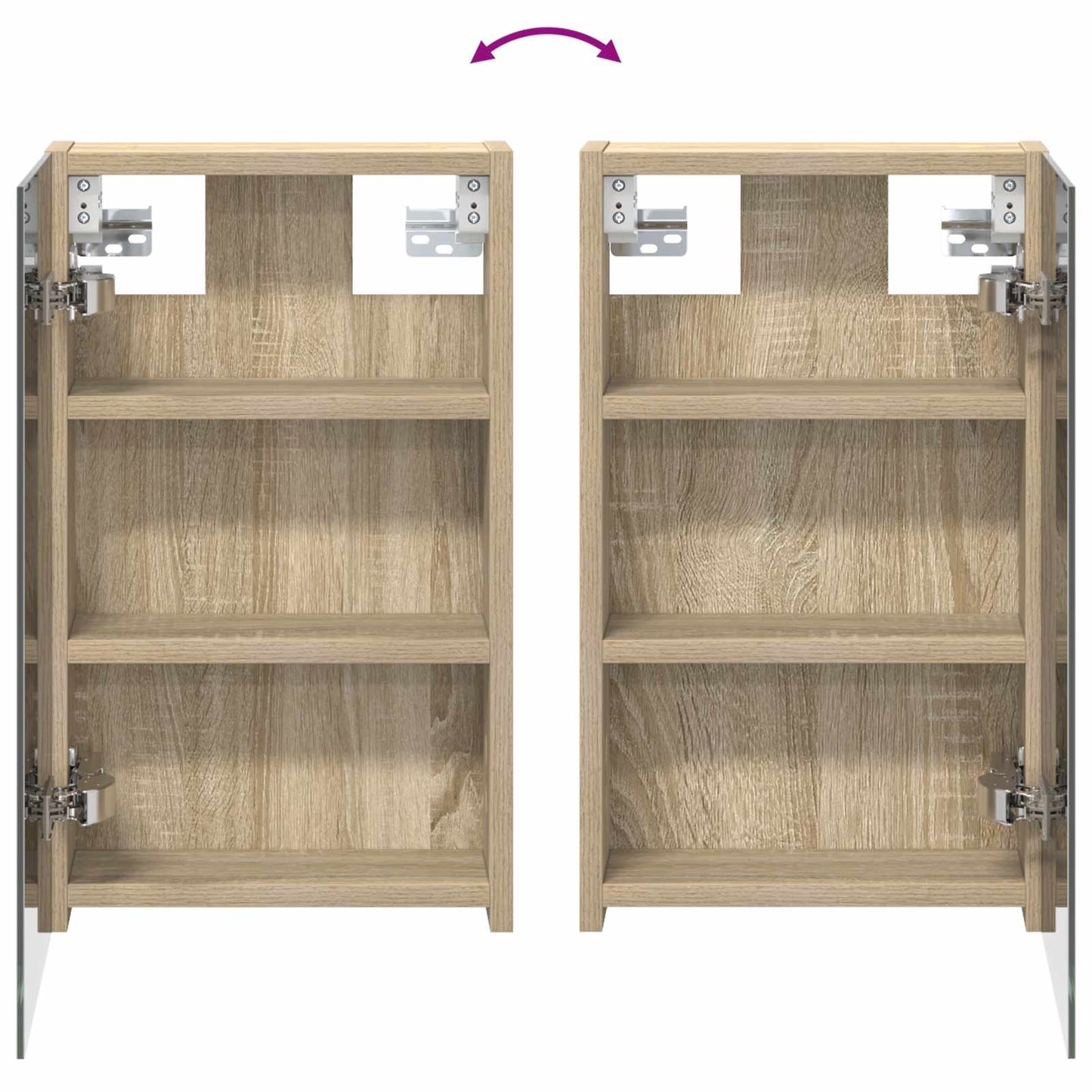 Bathroom Cabinet Set 3 pcs 80 x 10.5 x 50 cm Engineered wood