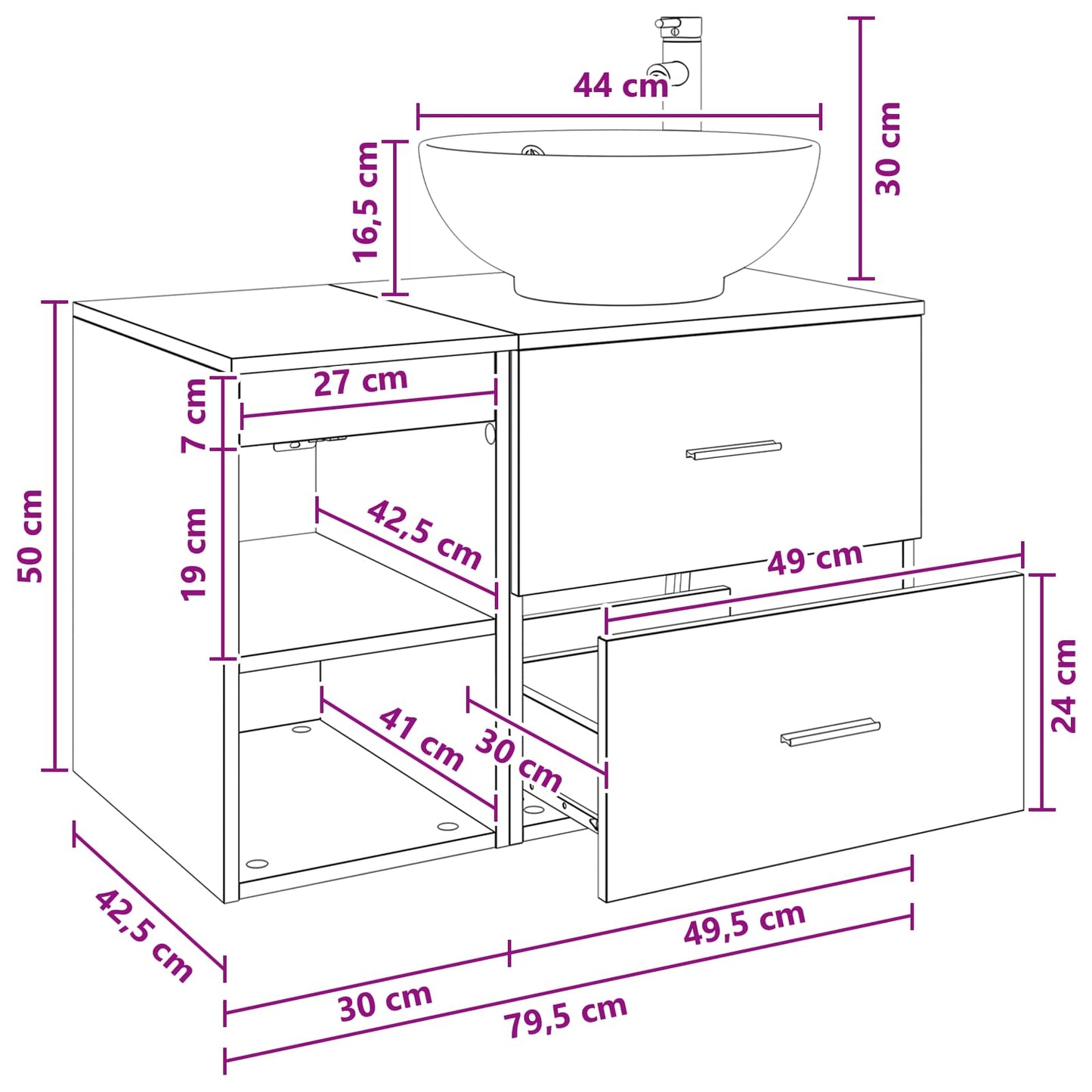 Bathroom Furniture Set 2 pcs Artisan Oak Engineered Wood