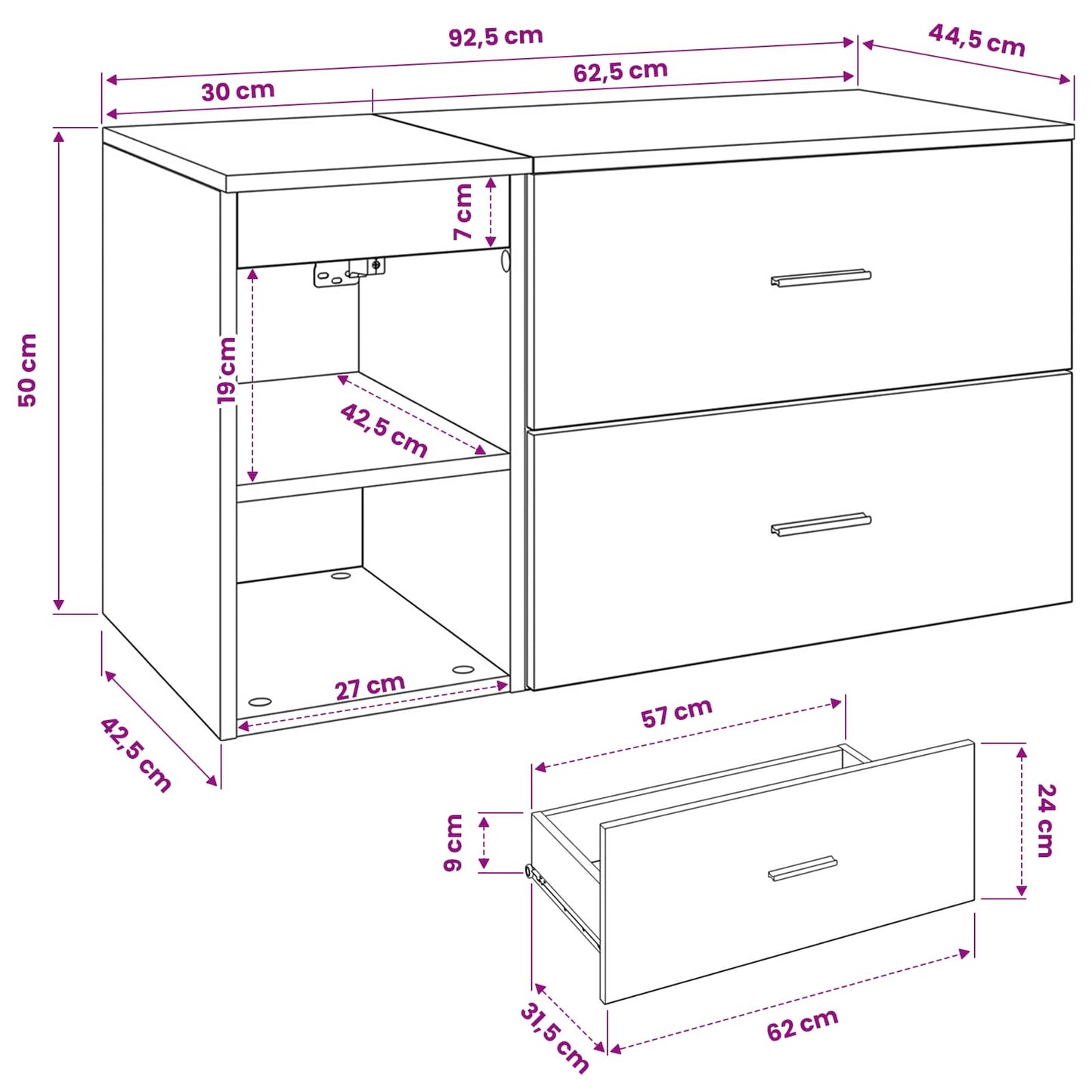 Bathroom Furniture Set 2 pcs Sonoma Oak Engineered Wood