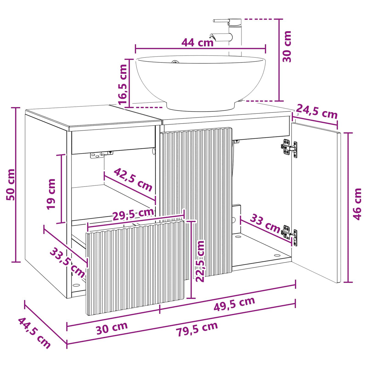 Bathroom Furniture Set 2 pcs Artisan Oak Engineered Wood