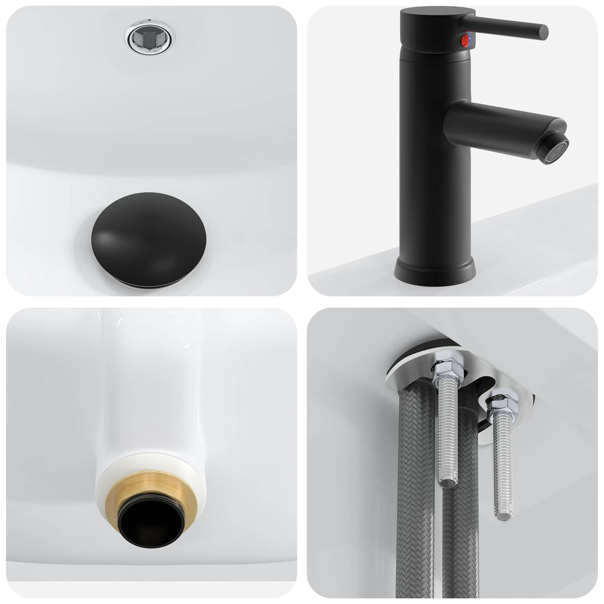Bathroom Furniture Set Black 56 x 37.5 x 81 cm Engineered Wood