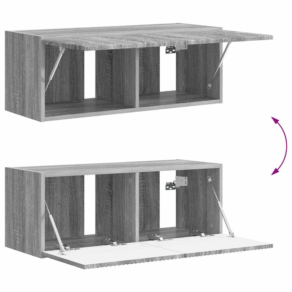 TV Wall Cabinet Grey Sonoma 78.5 x 31 x 29.5 cm Engineered Wood
