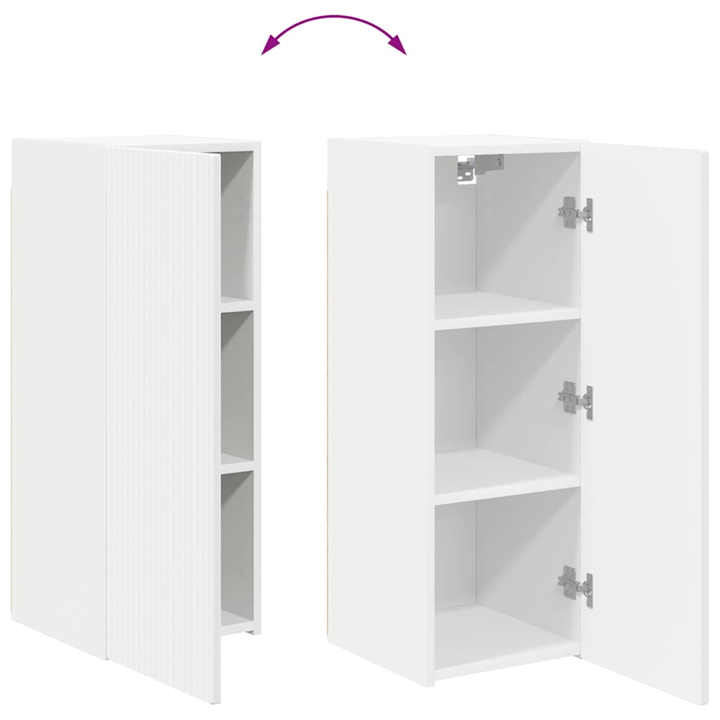 TV Wall Cabinet White 30 x 31 x 80 cm Engineered Wood