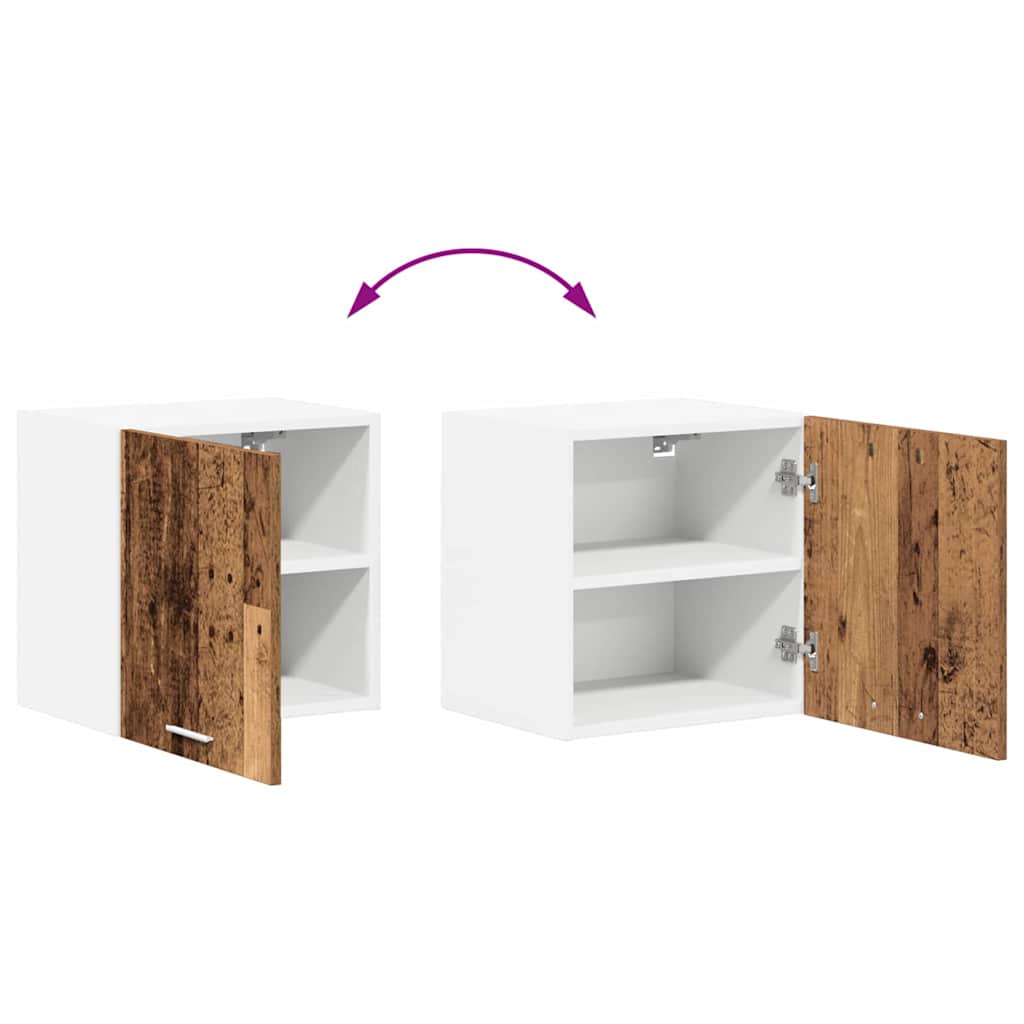 Hanging Cabinet with Storage Old Wood and White 40 x 31 x 40 cm