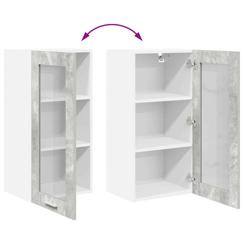 Hanging Cabinet Concrete Grey 40 x 31 x 80 cm Engineered Wood