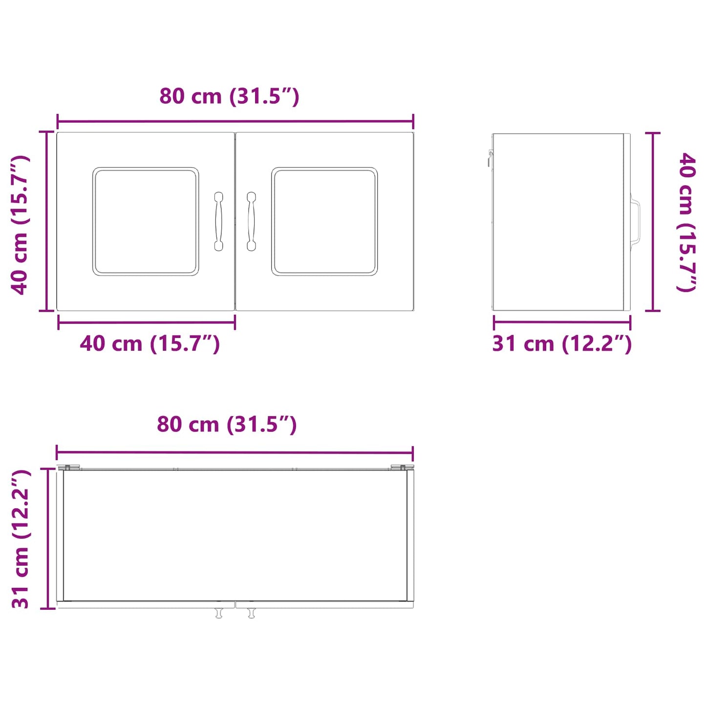 Dishwasher Panel Kalmar Sonoma Oak 80 x 31 x 40 cm