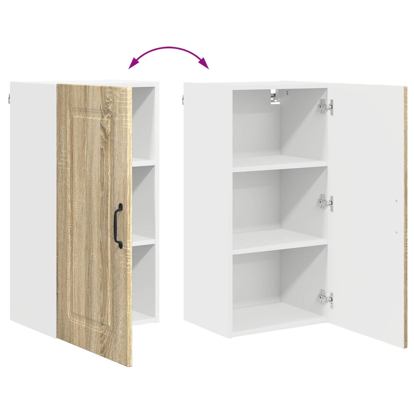 Dishwasher Panel with Storage Kalmar Sonoma Oak 40 x 31 x 80 cm