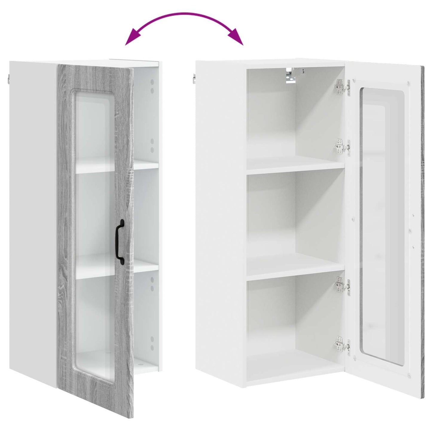 Dishwasher Panel Kalmar Grey Sonoma 40 x 31 x 100 cm