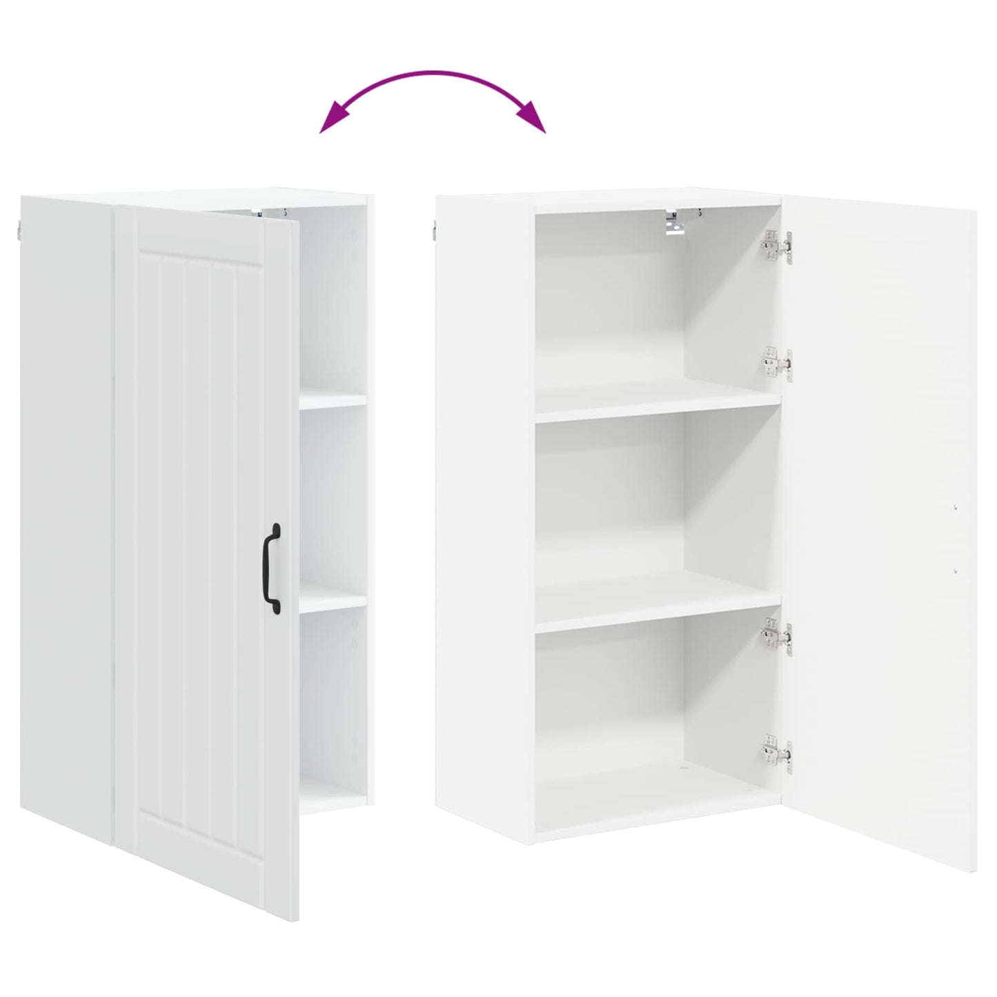 Wall Cabinet LUCCA High Gloss White 50 x 31 x 100 cm
