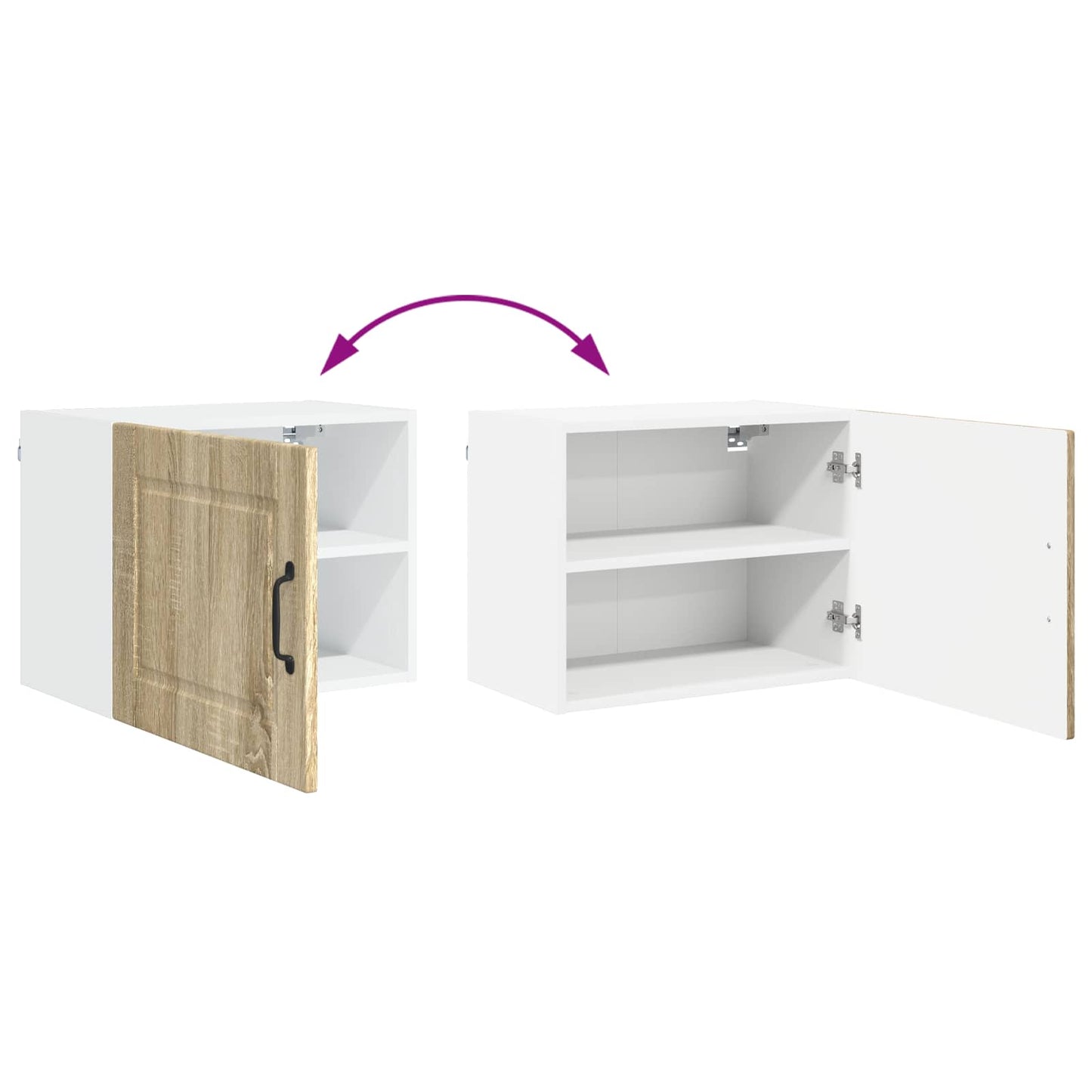 Wall Cabinet PORTO 2 pcs Sonoma Oak 50 x 31 x 40 cm