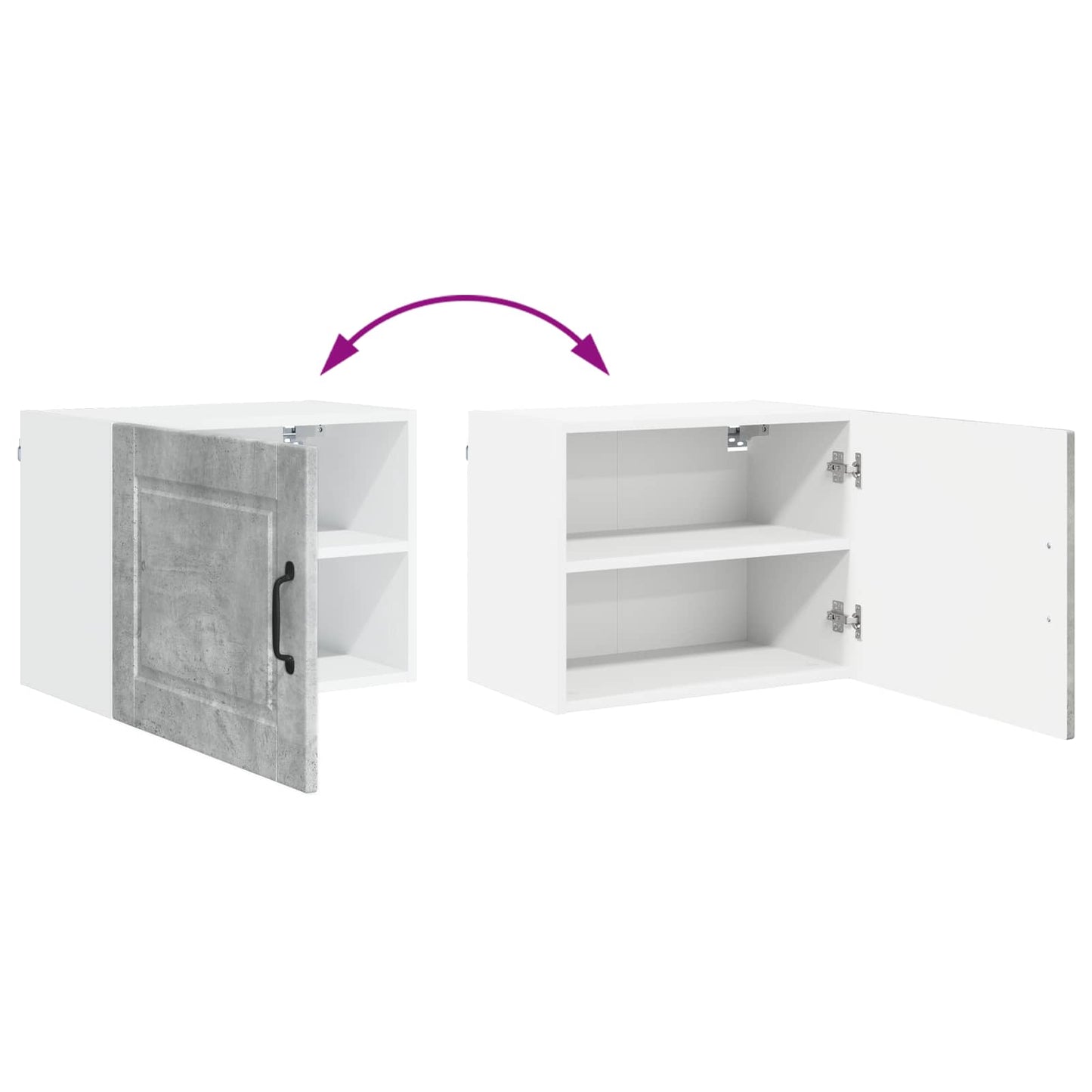 Wall Cabinet PORTO 2 pcs Concrete Grey 50 x 31 x 40 cm