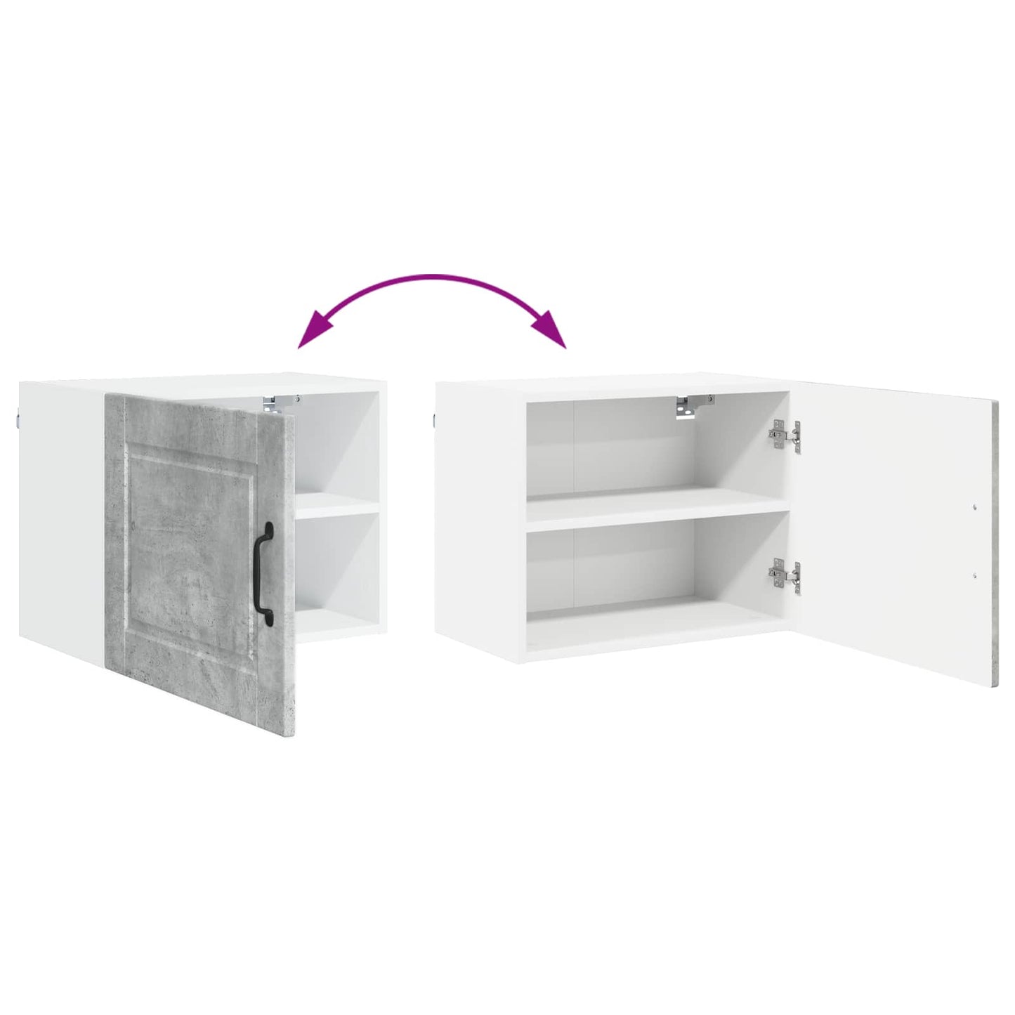 Wall Cabinet PORTO 2 pcs Concrete Grey 50 x 31 x 40 cm