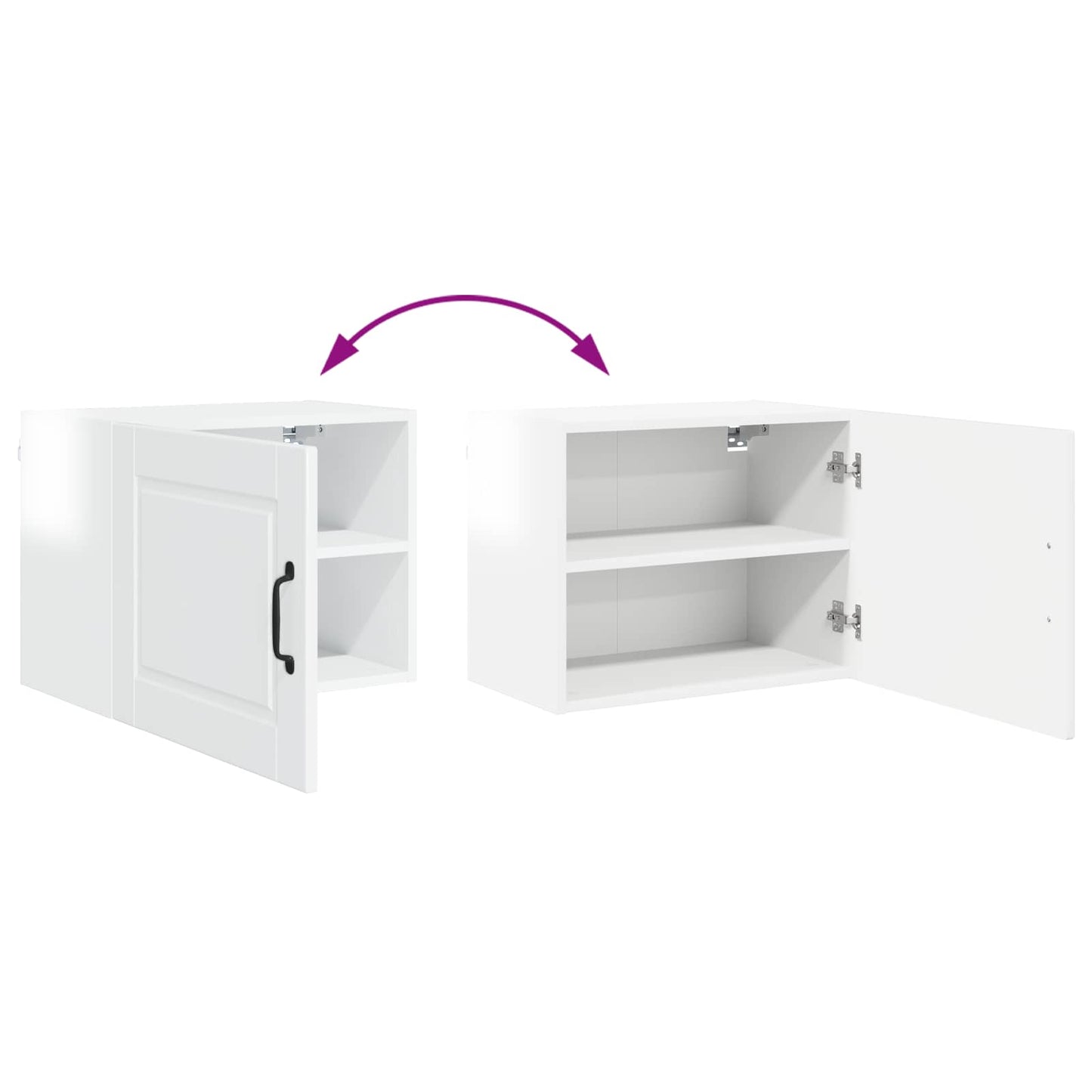 Wall Cabinet PORTO 2 pcs High Gloss White 50 x 31 x 40 cm