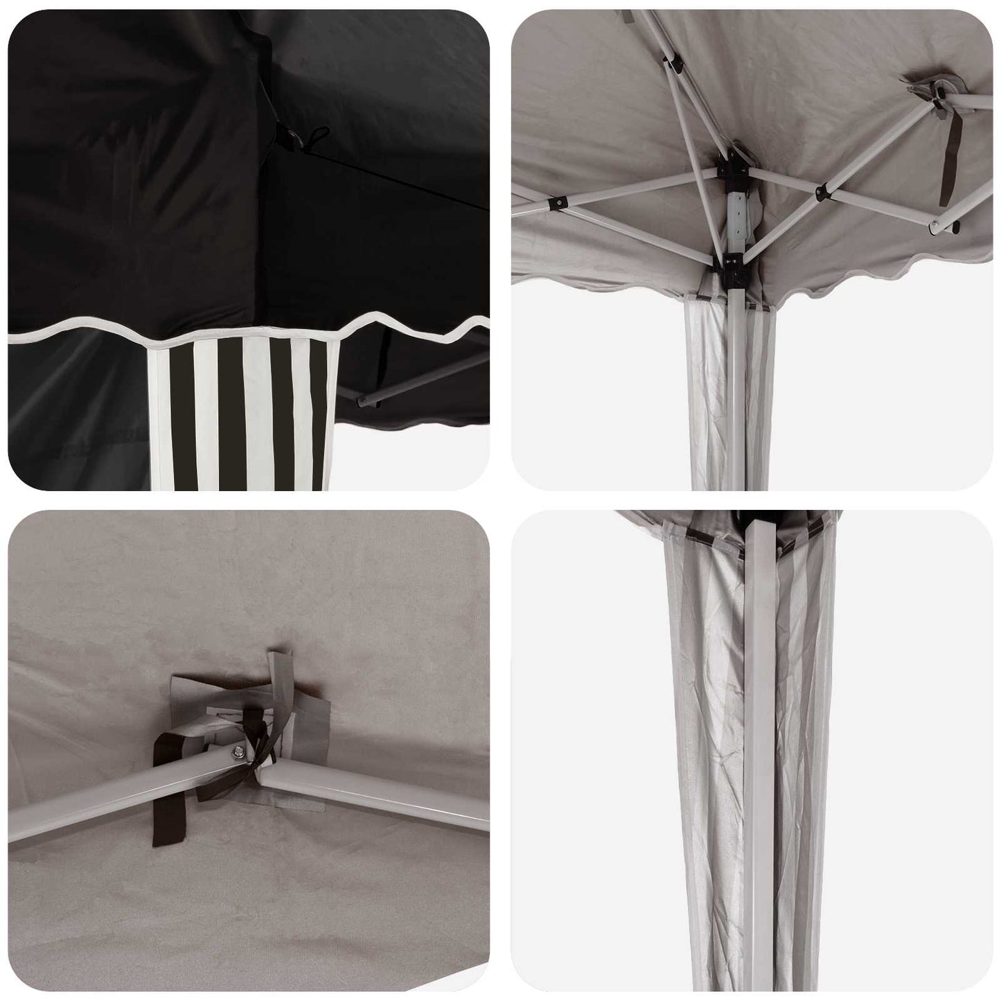 Pop-up Party Tent 195 x 195 x 245 cm Black Oxford Fabric