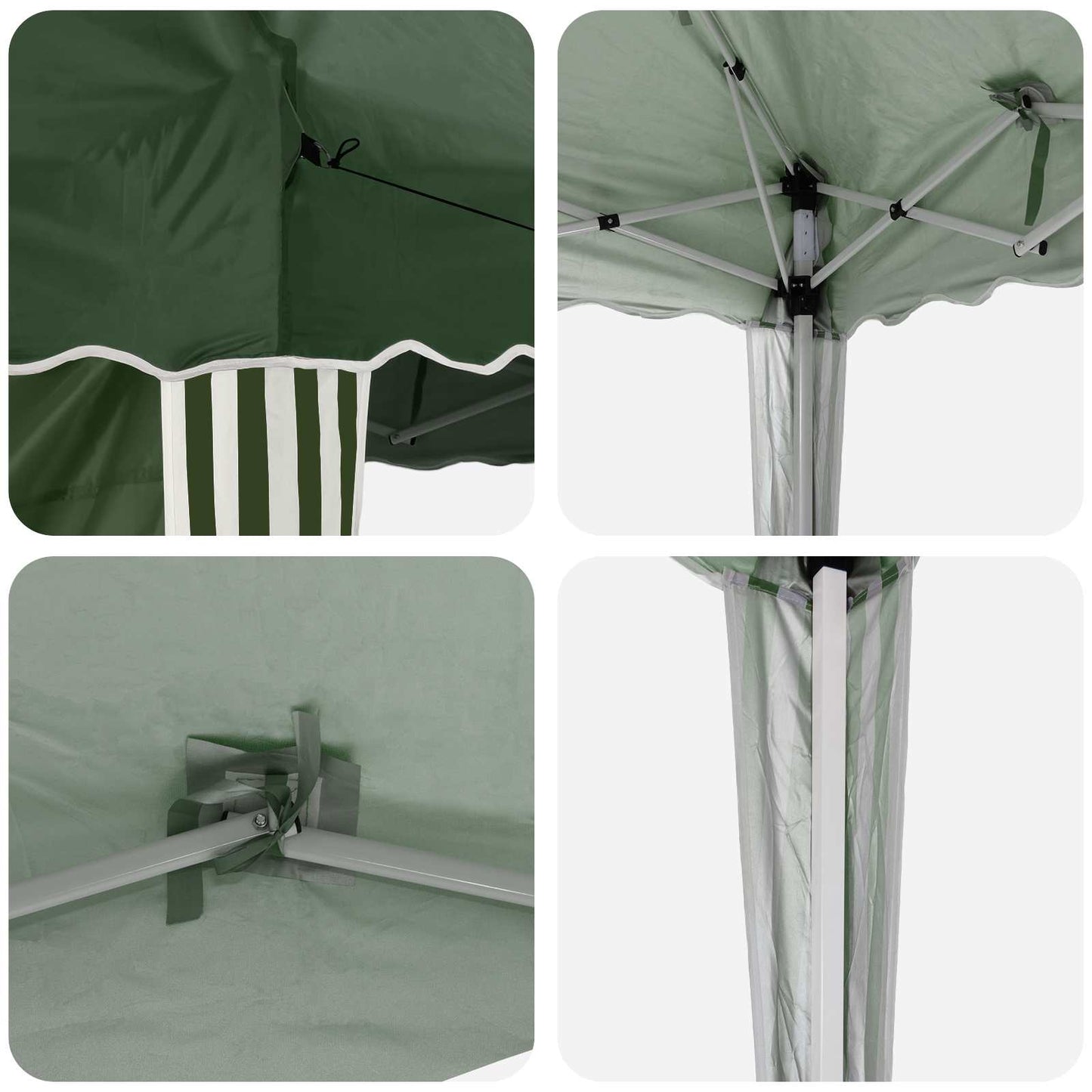 Pop-up Party Tent 288 x 288 x 245 cm Green Oxford Fabric