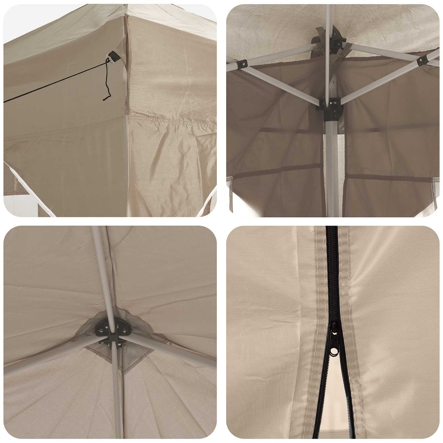 Pop-up Party Tent 575 x 288 x 245 cm Cream Oxford Fabric
