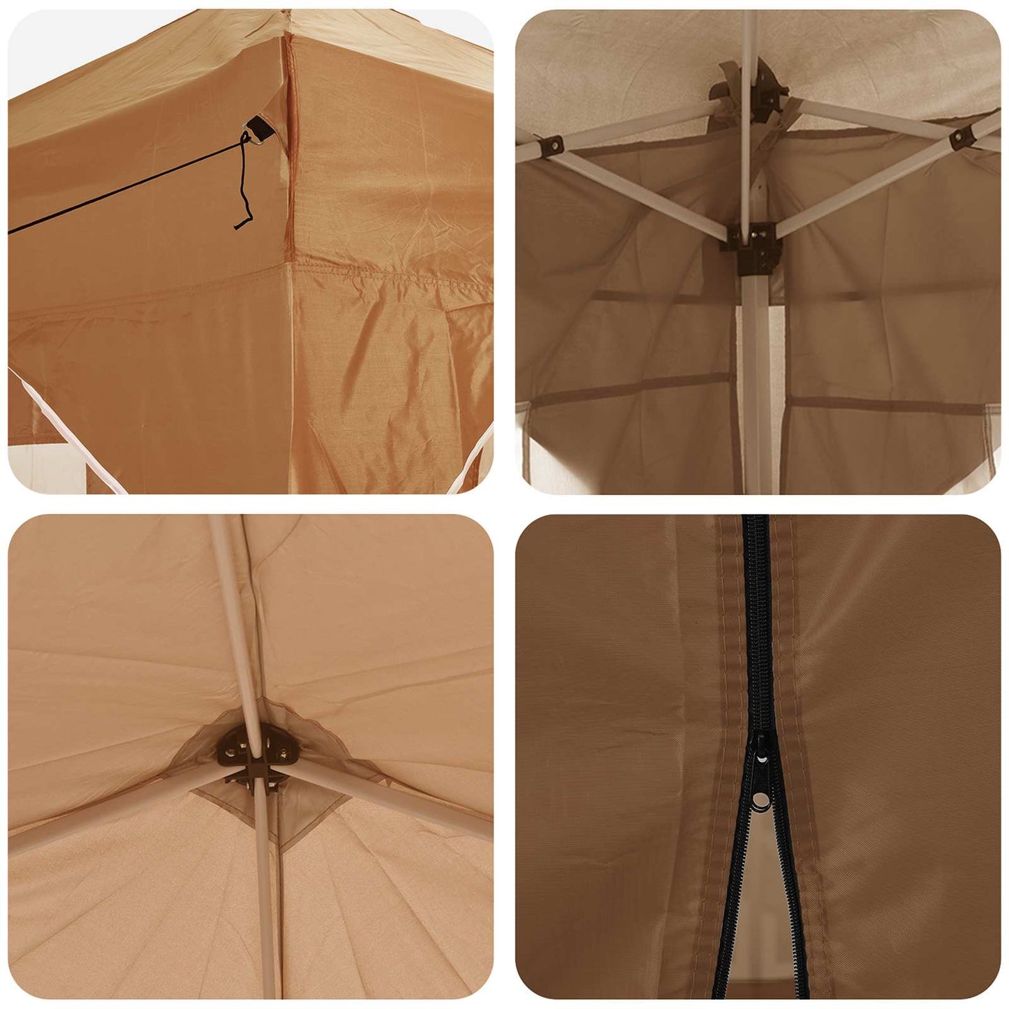 Pop-up Party Tent 575 x 288 x 245 cm Beige Oxford Fabric